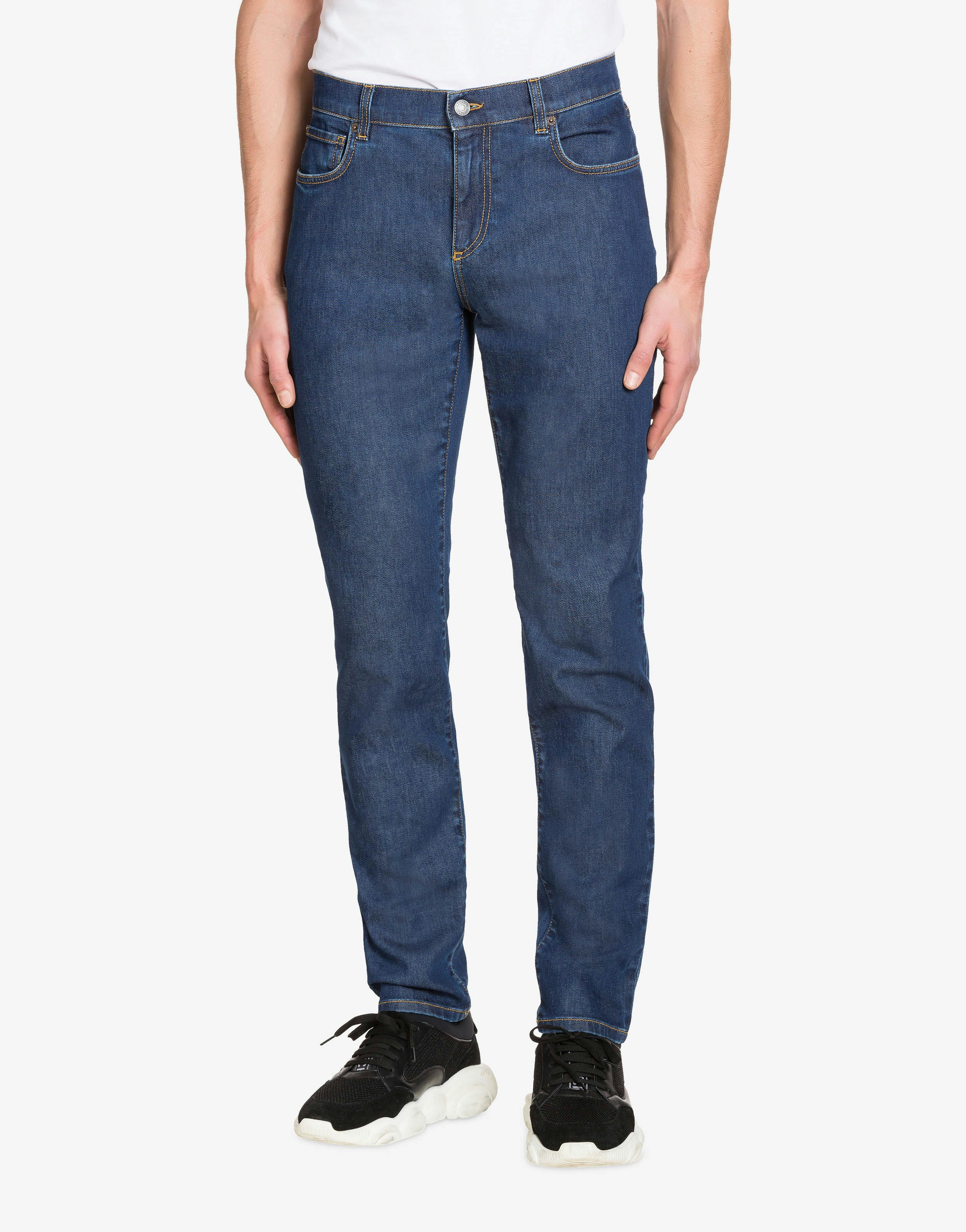 Denim trousers with Double Question Mark 0