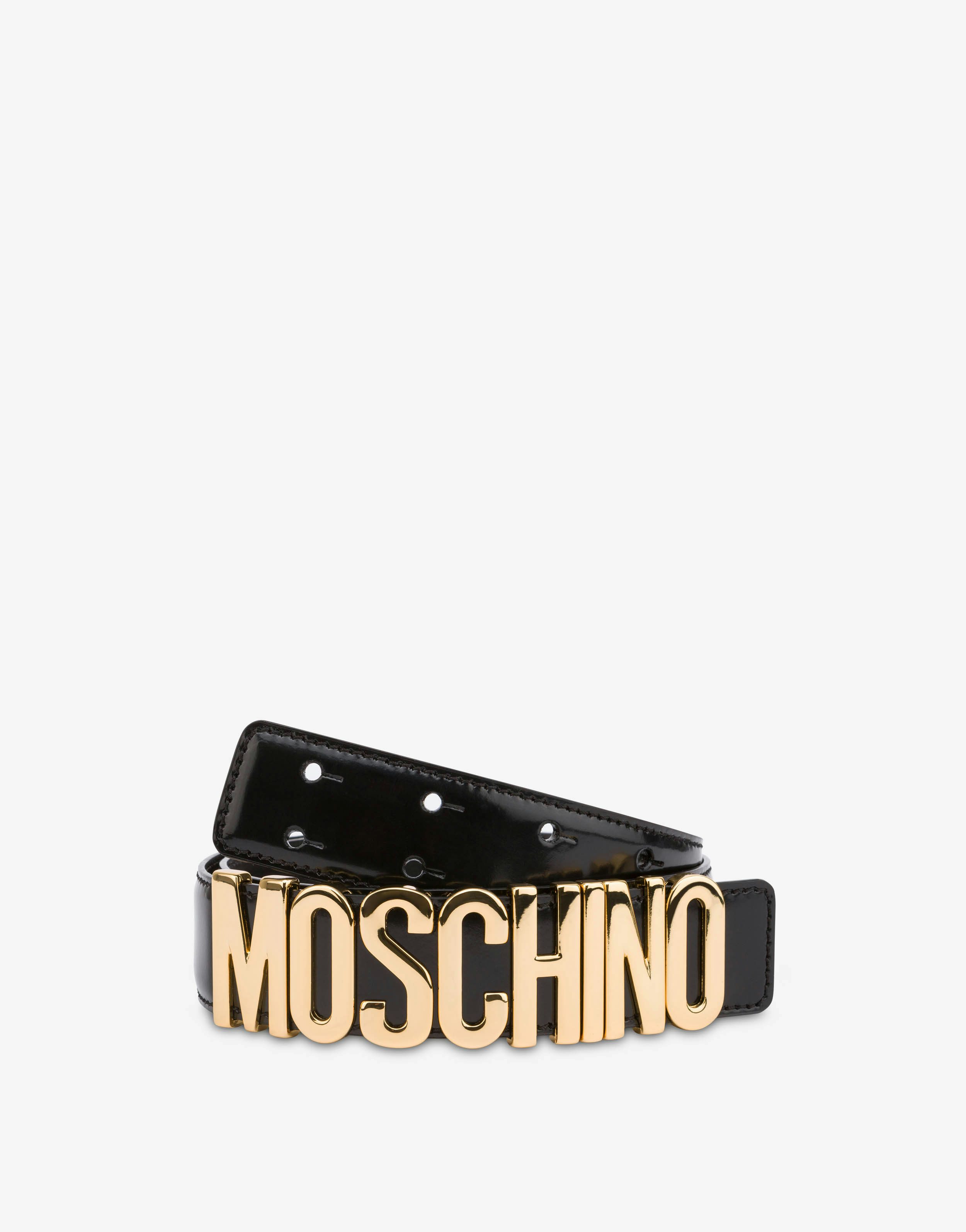Leather belt with logo 1