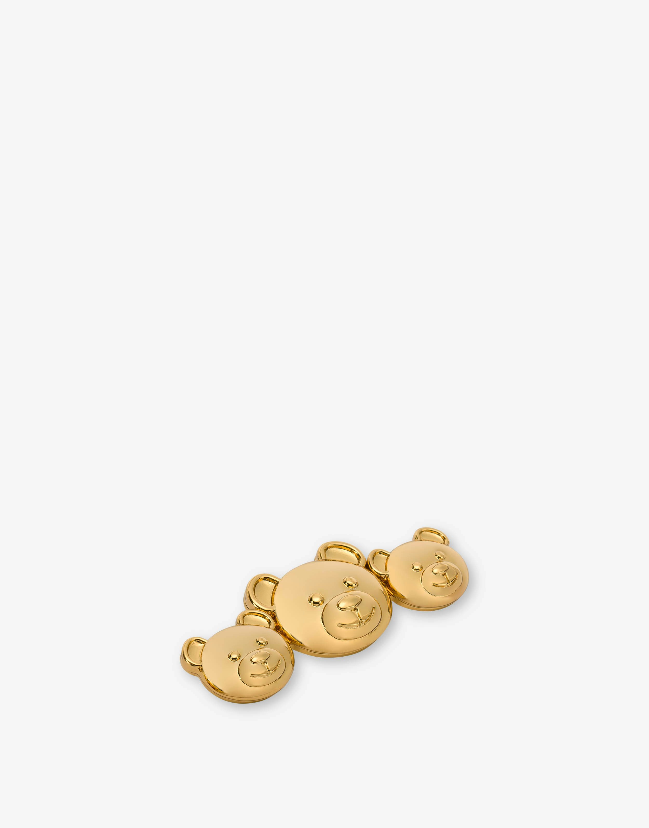 Moschino Teddy Bear gold brooch 0