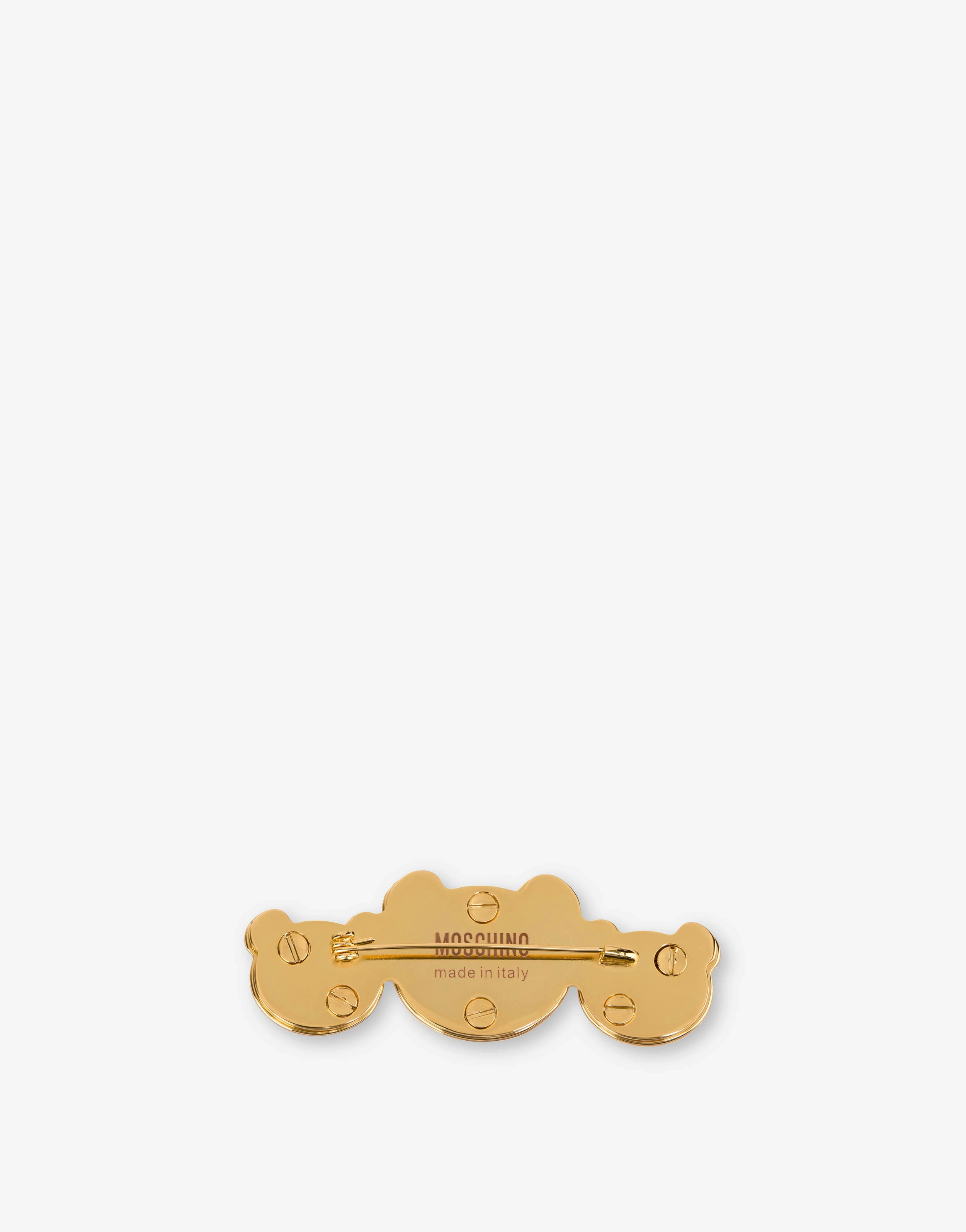 Moschino Teddy Bear gold brooch 1