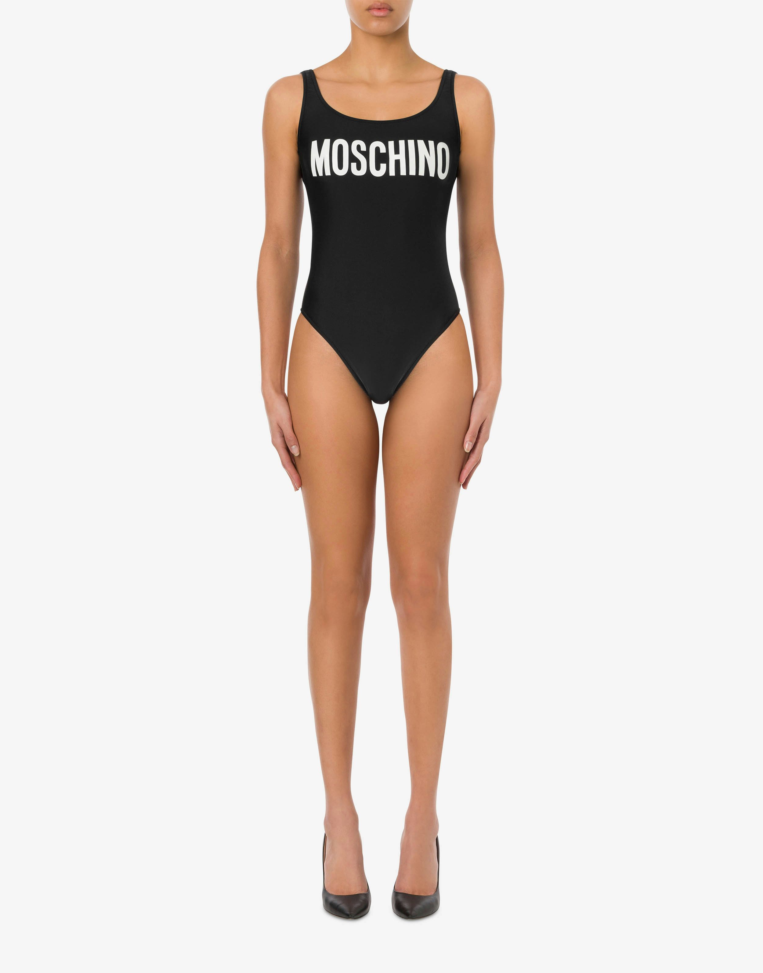 One-piece swimsuit with logo 0