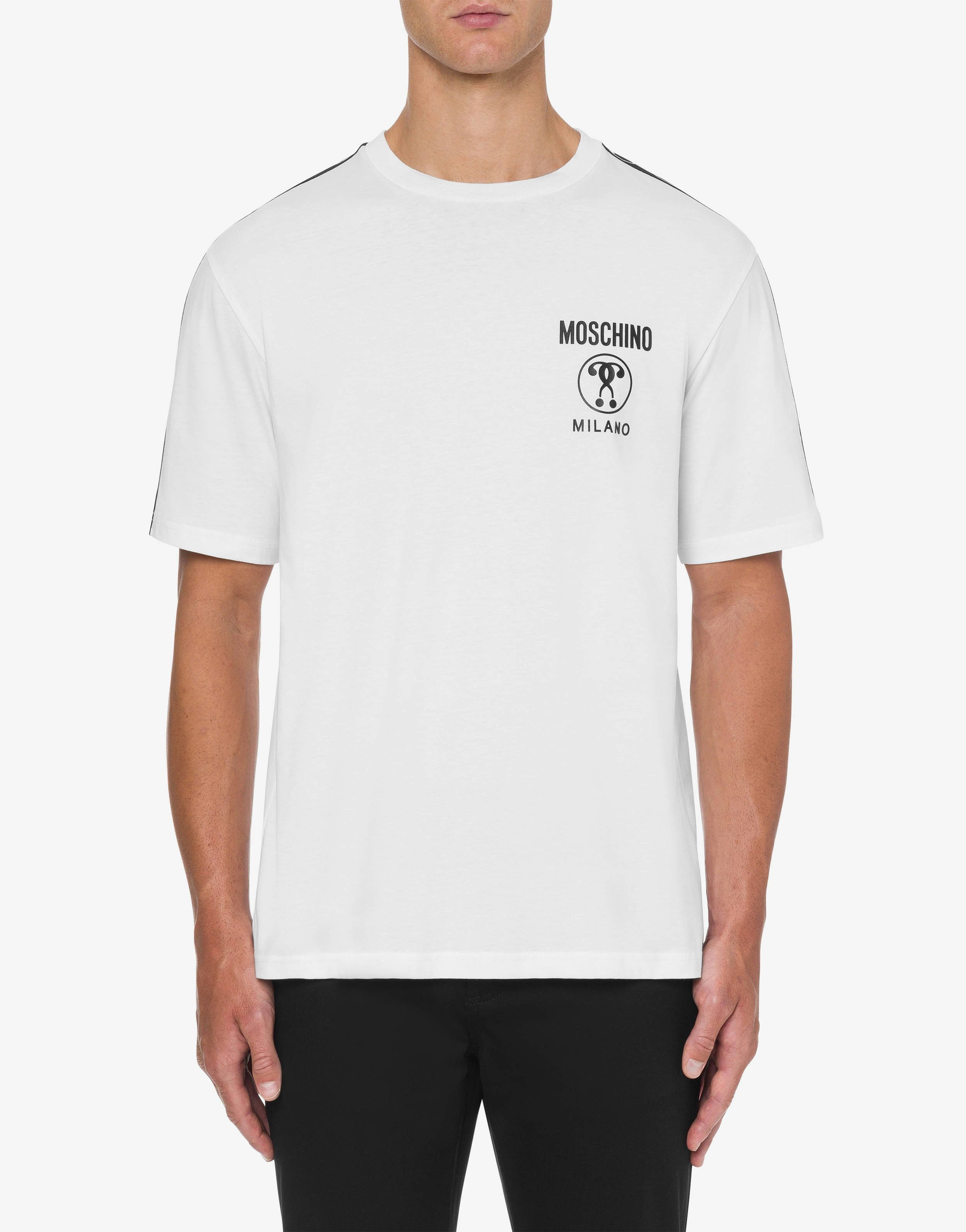 Organisches T-Shirt aus Baumwolle mit zwei Fragezeichen 0