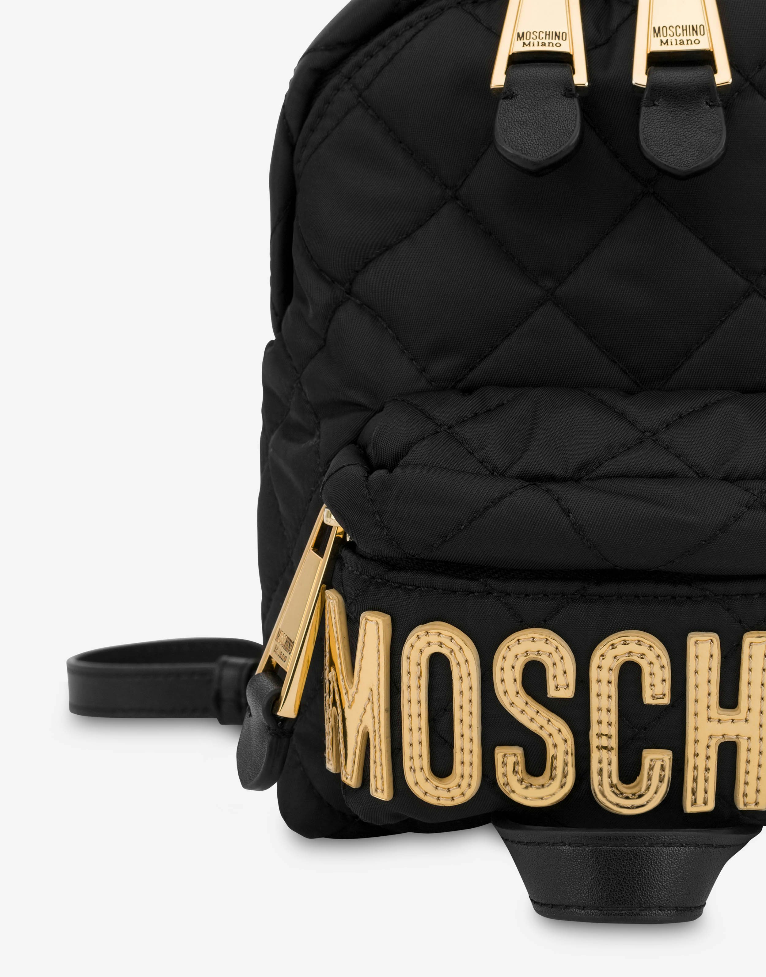 Mini quilted backpack with logo 2
