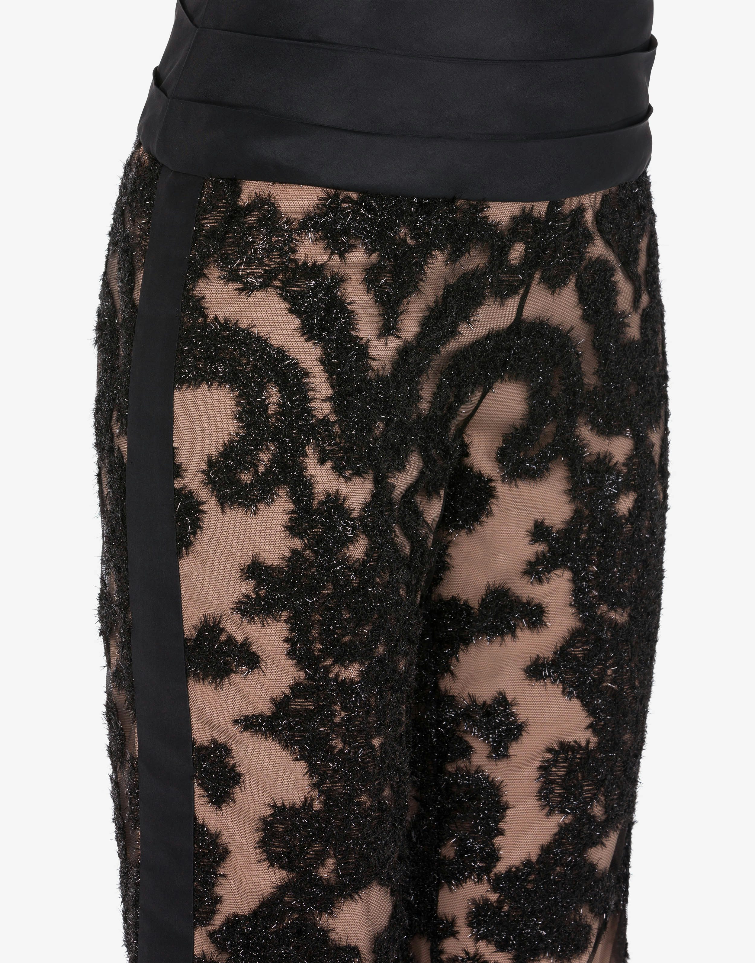 Embroidered lace trousers 2