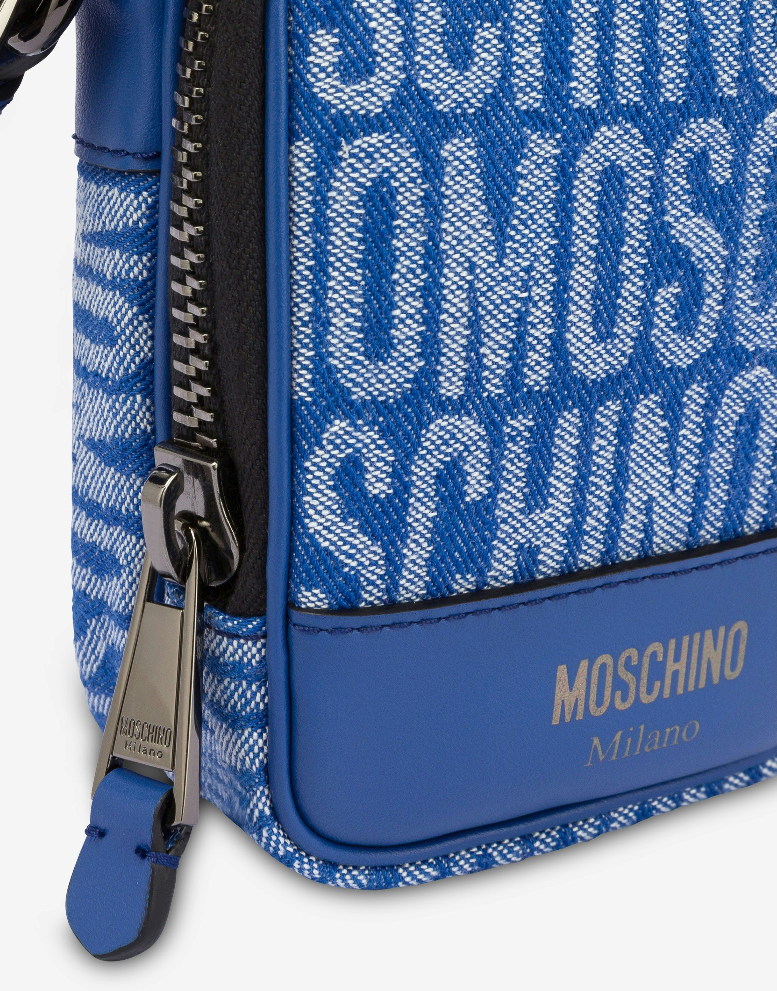 All-Over Logo denim phone pouch 2
