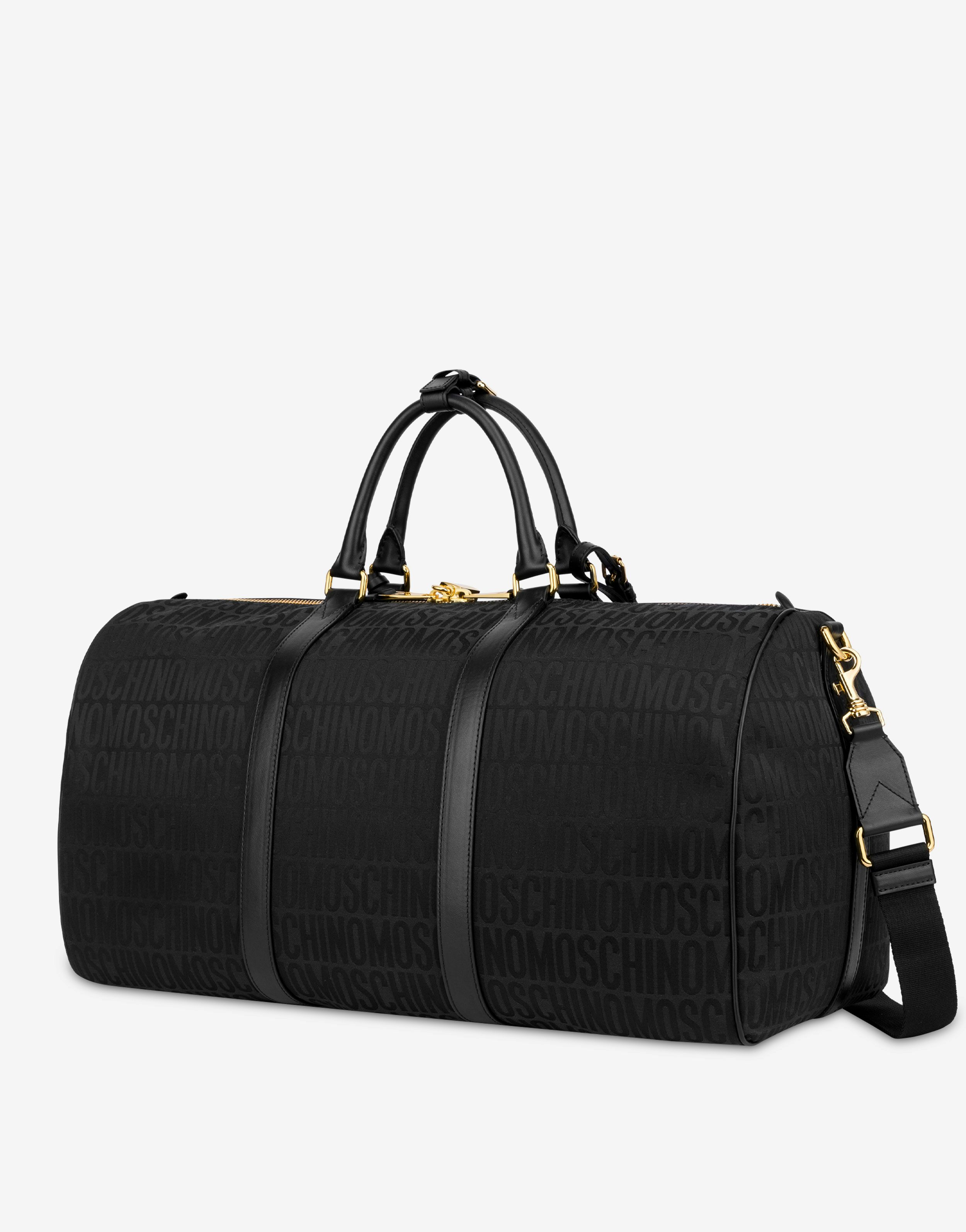 Reisetasche aus Nylon mit Allover Logo 0