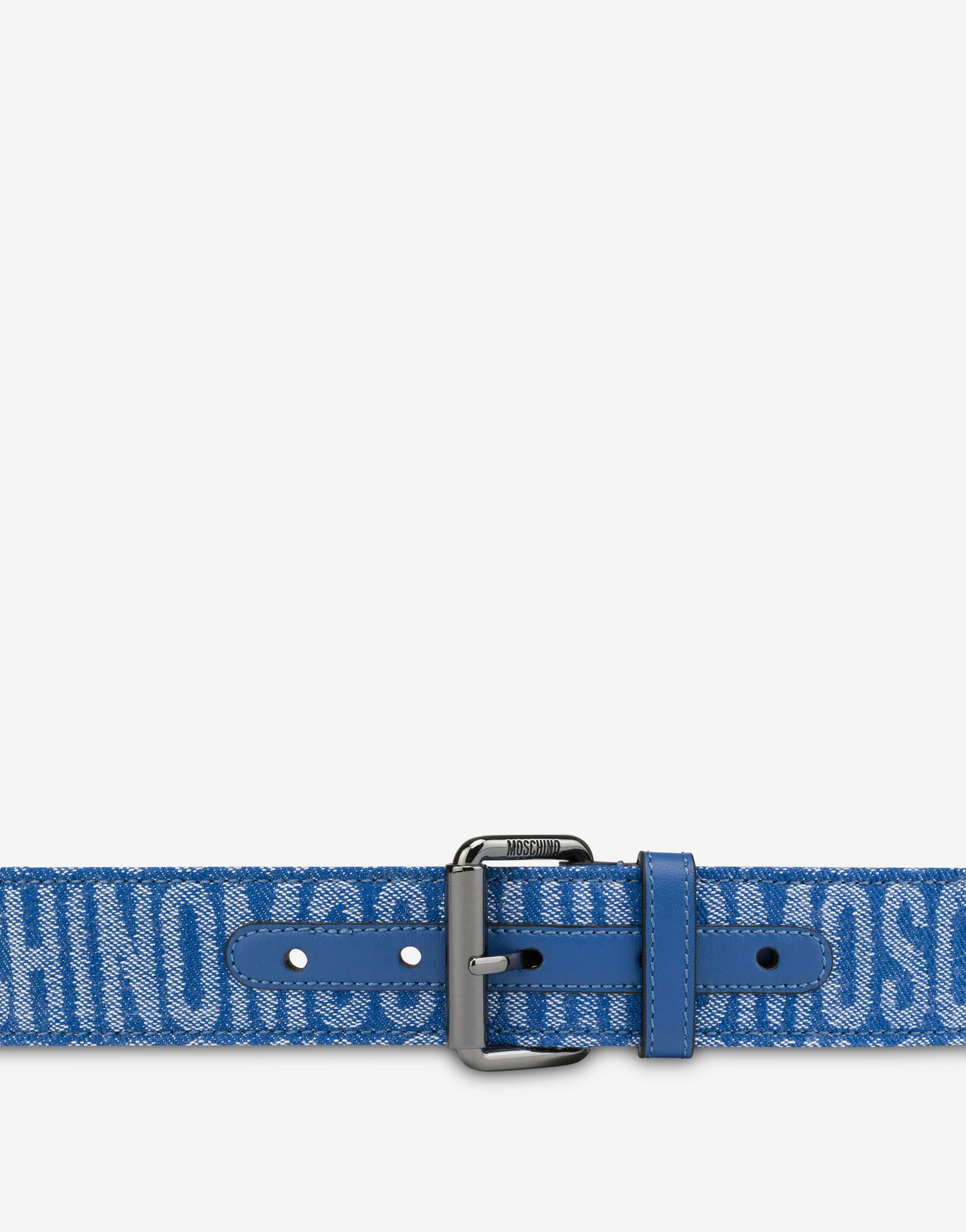 All-Over Logo denim belt 0