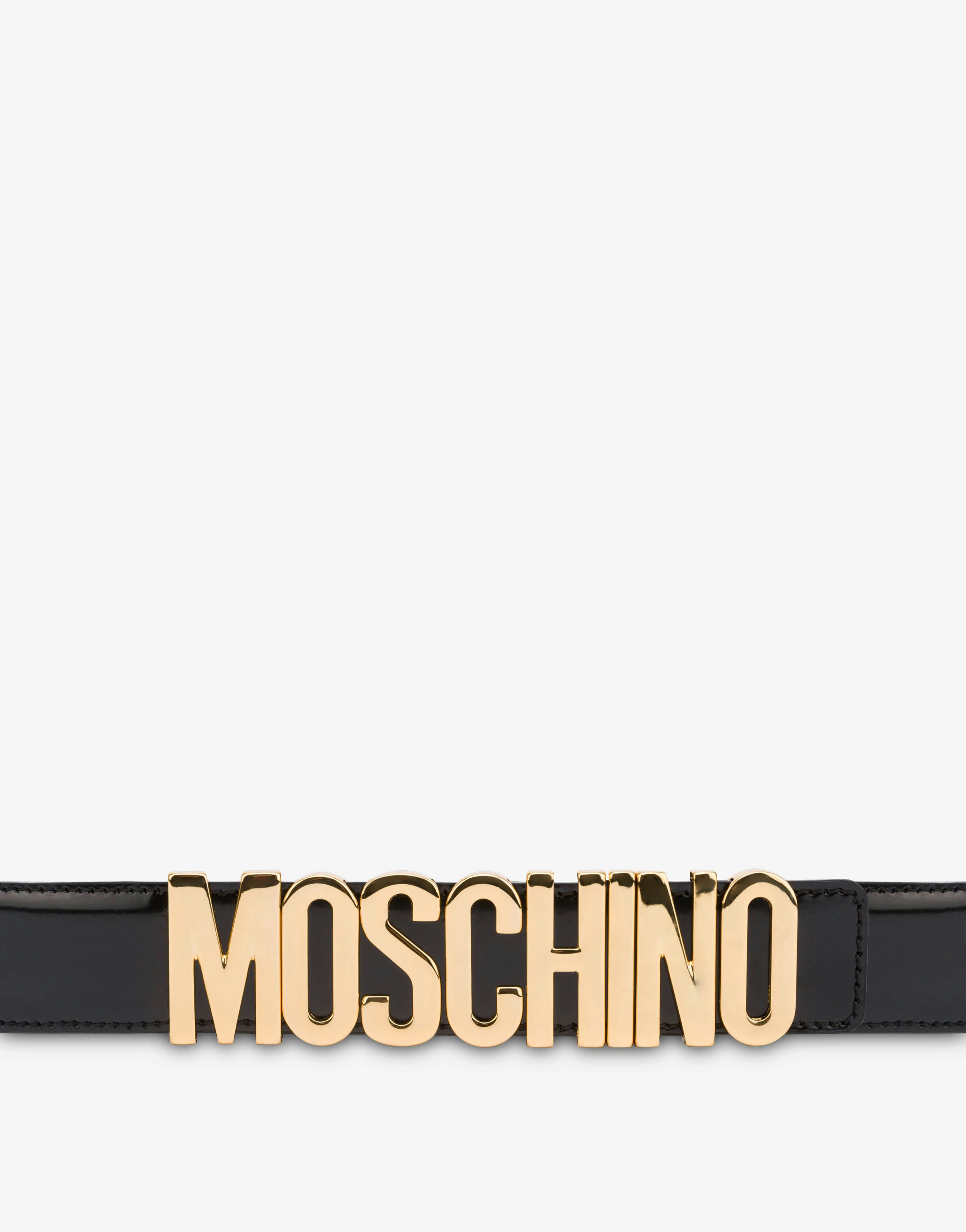 Leather belt with logo 0