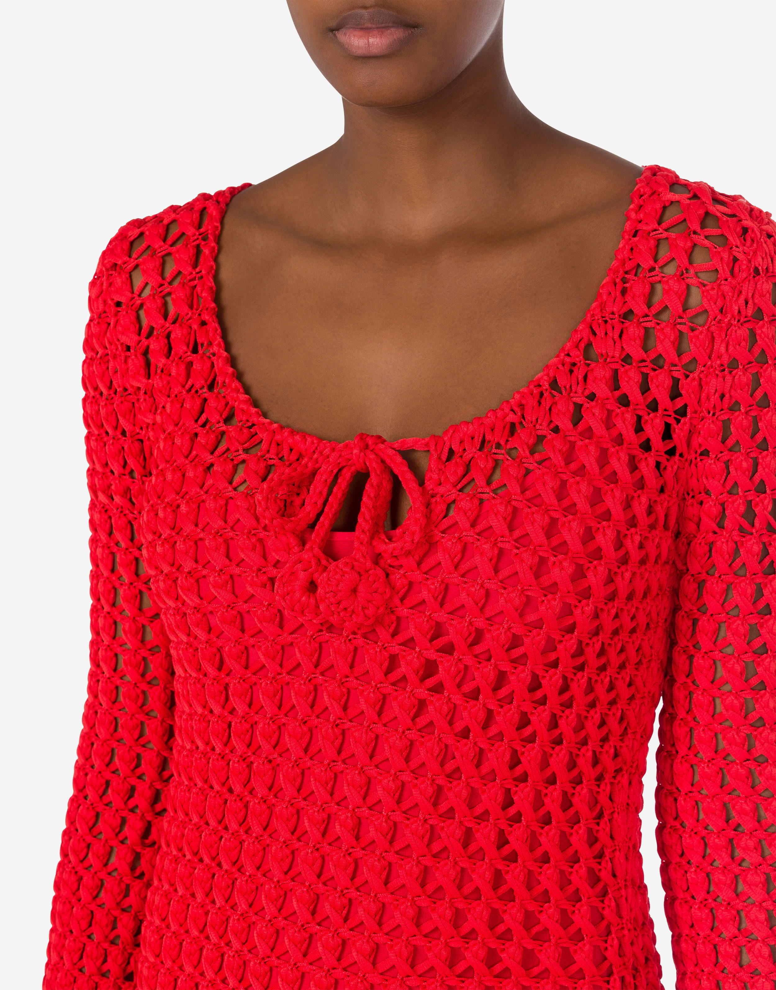 Crochet Effect cotton ribbon dress 2