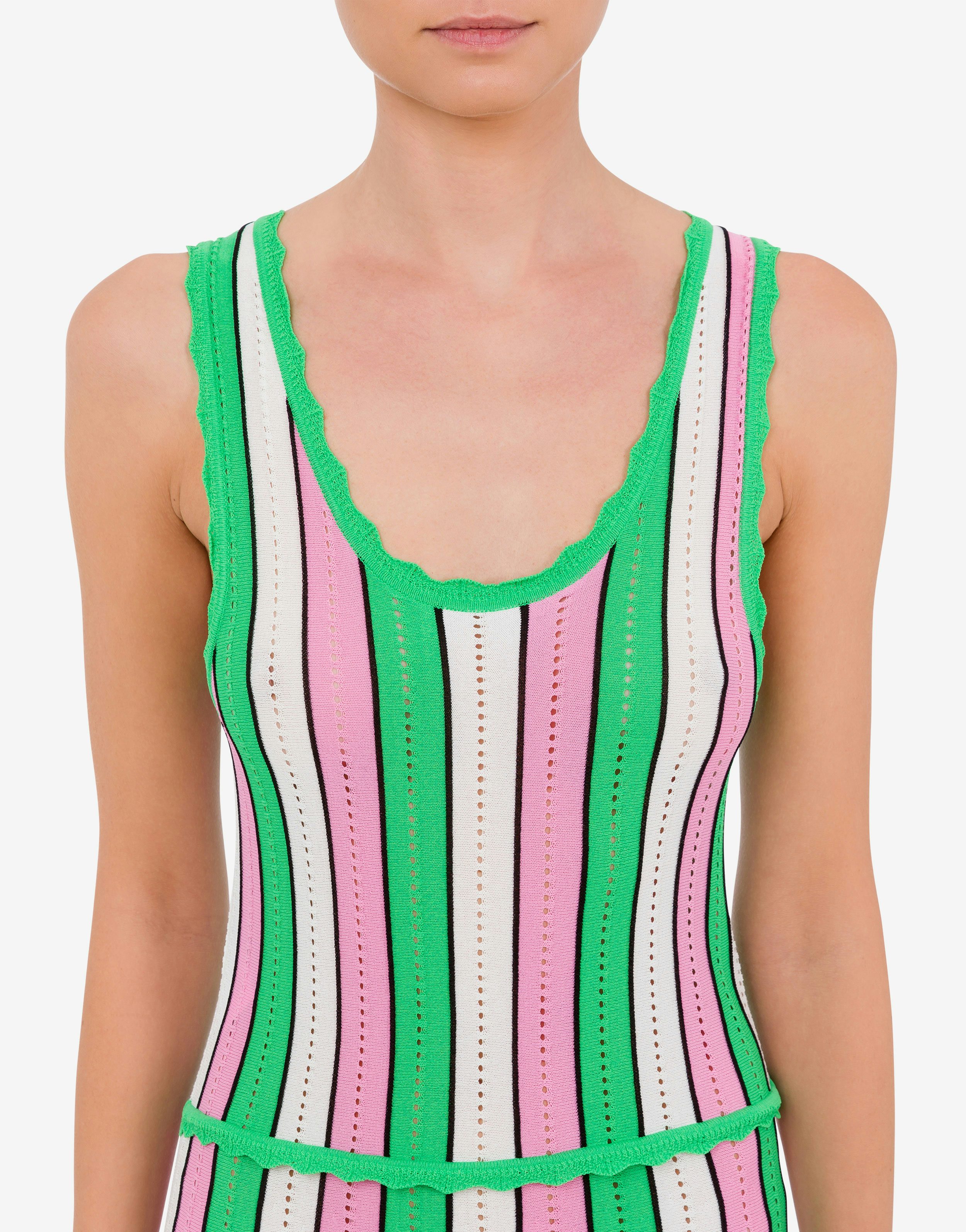 Striped stretch-knit dress 2