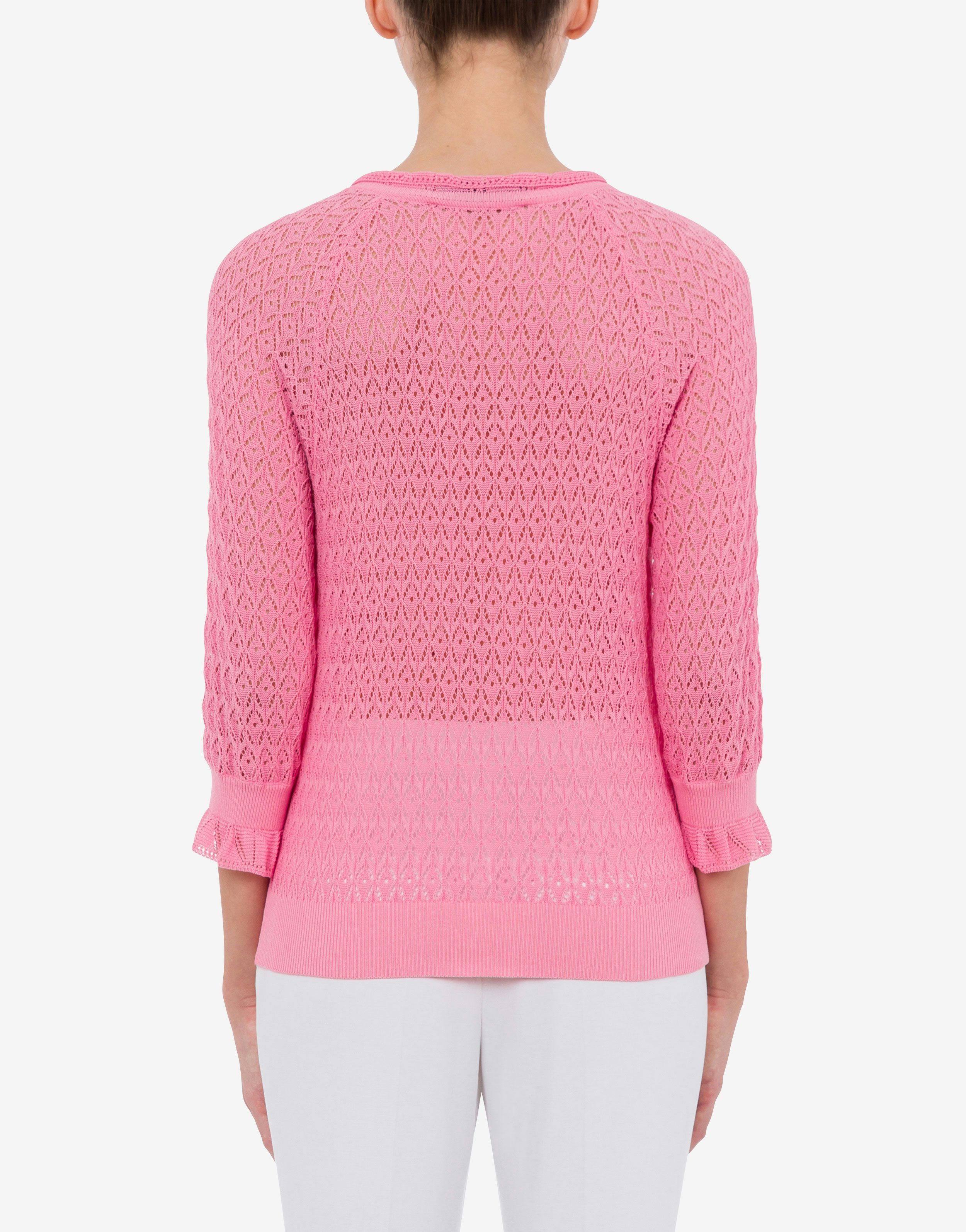 Perforated cotton sweater 1