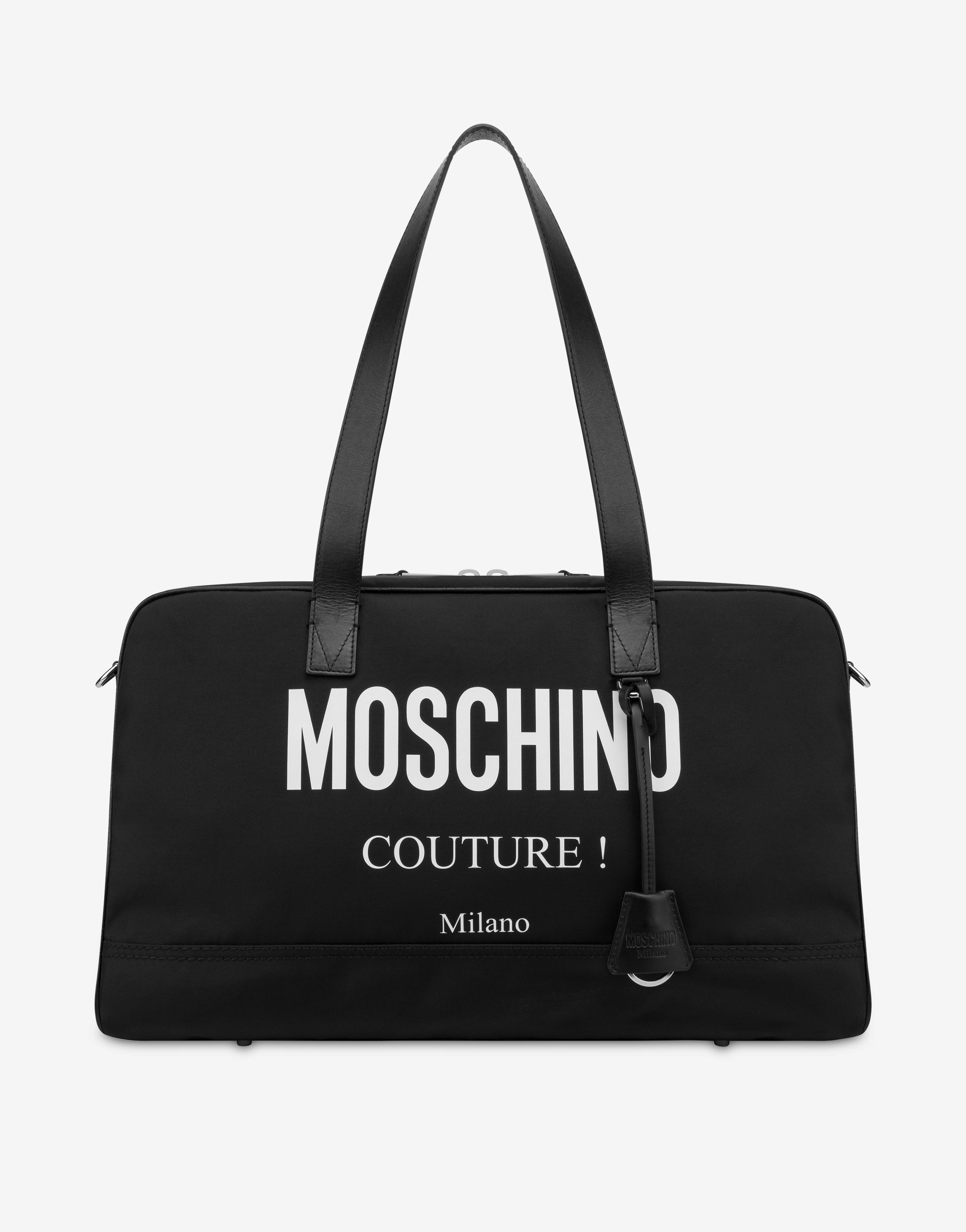 Moschino Couture nylon travel bag