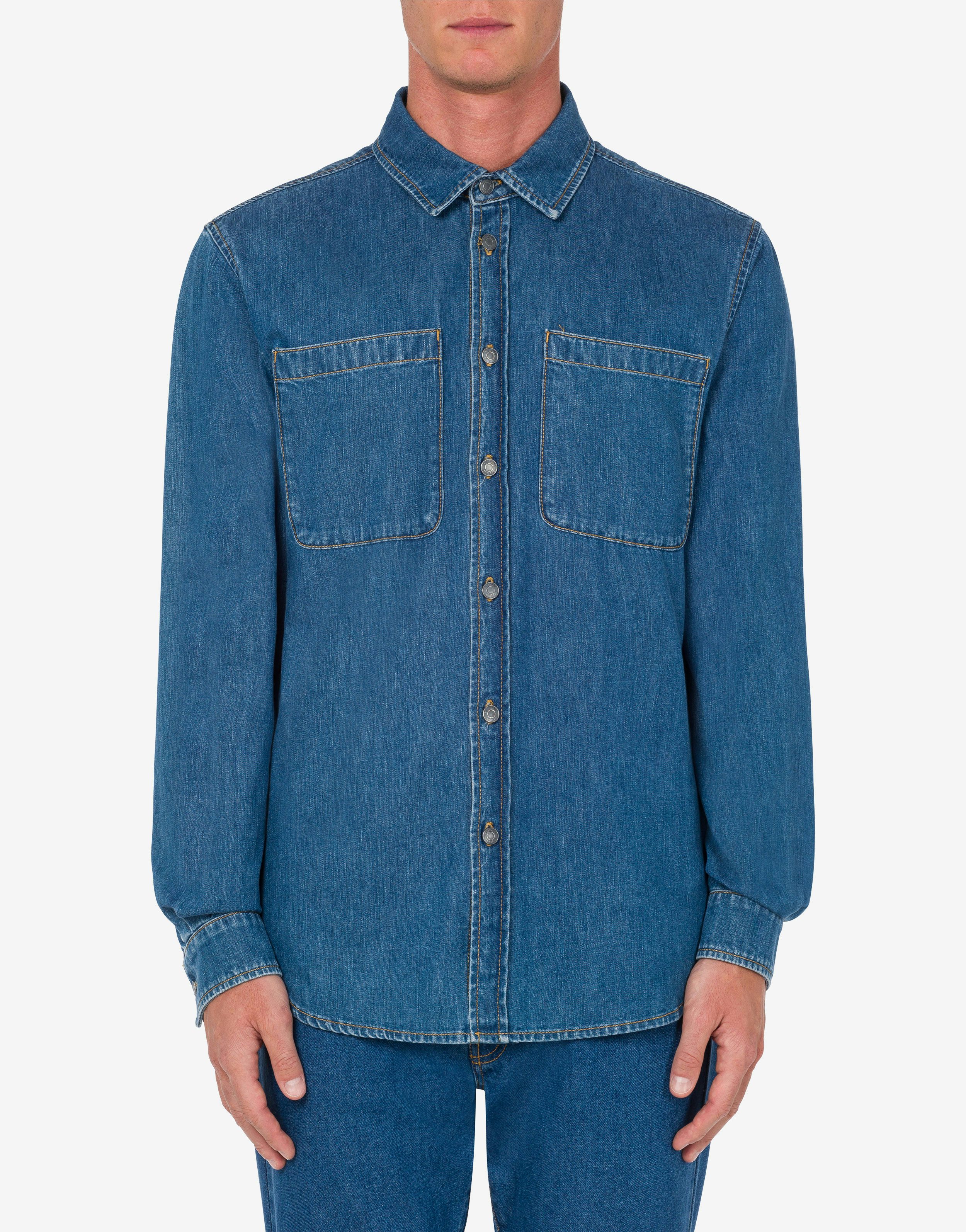 Chambray-Bluse Teddy Patch 0