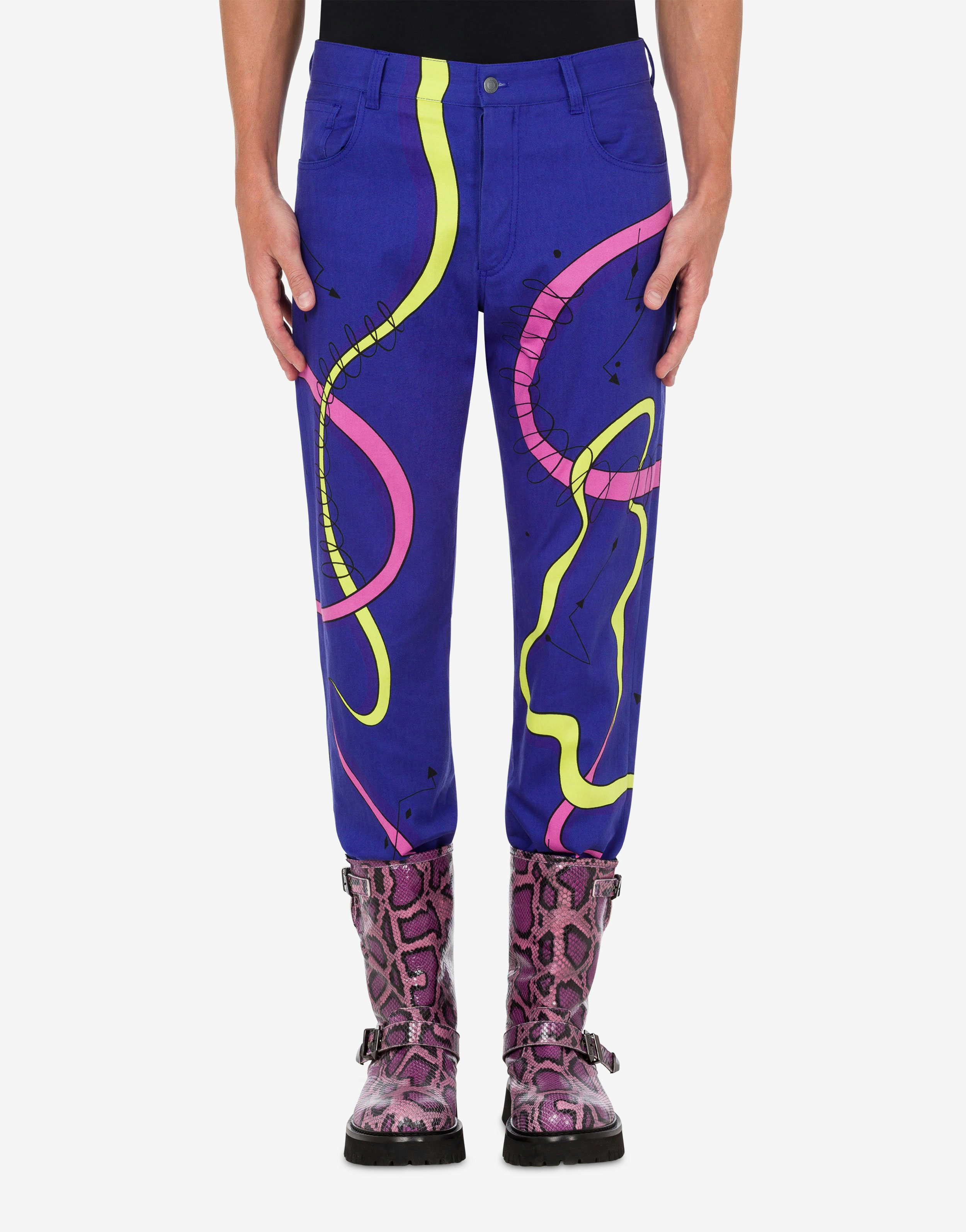 New Wave Artwork gabardine trousers 0