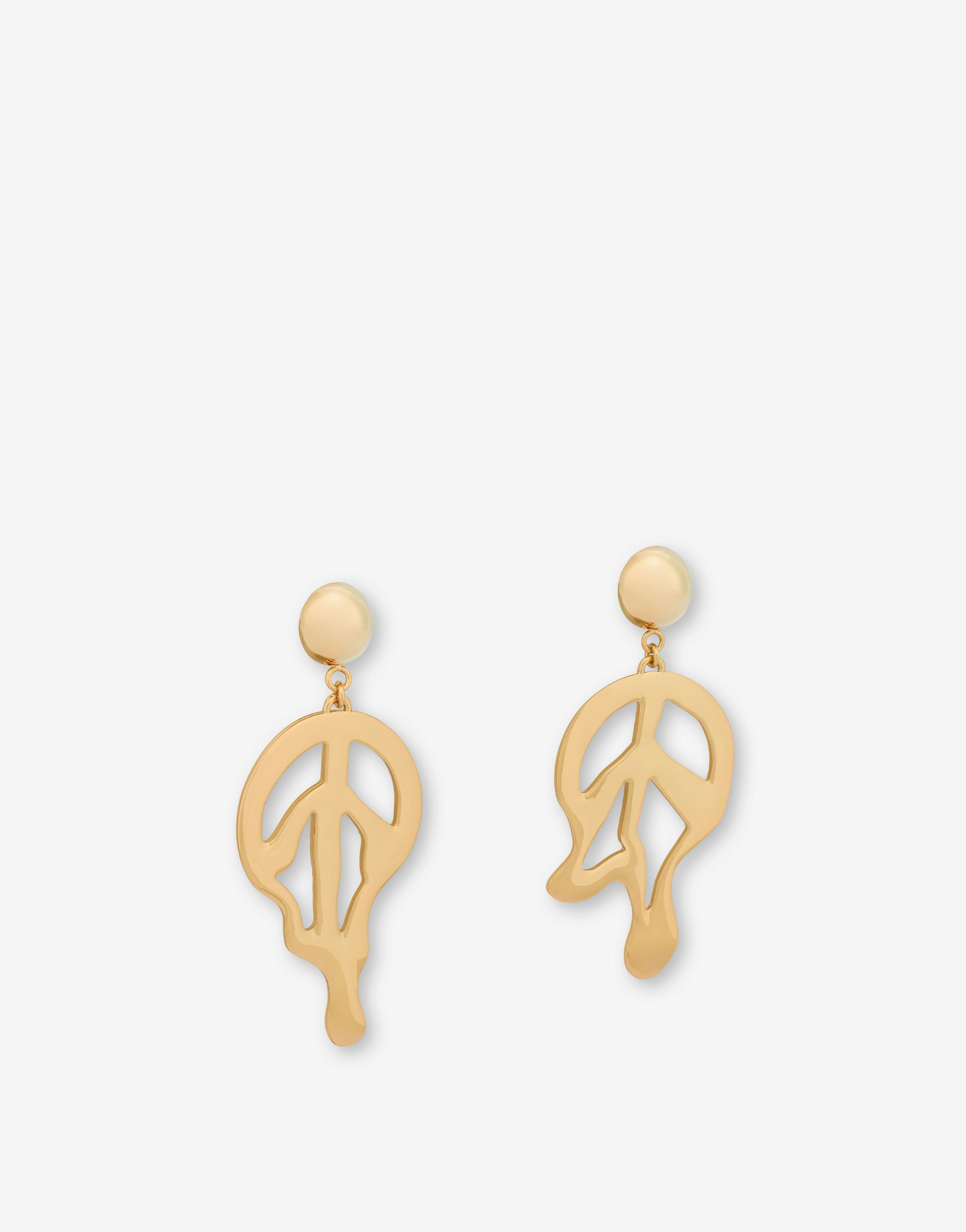Morphed Peace Symbol drop earrings 0