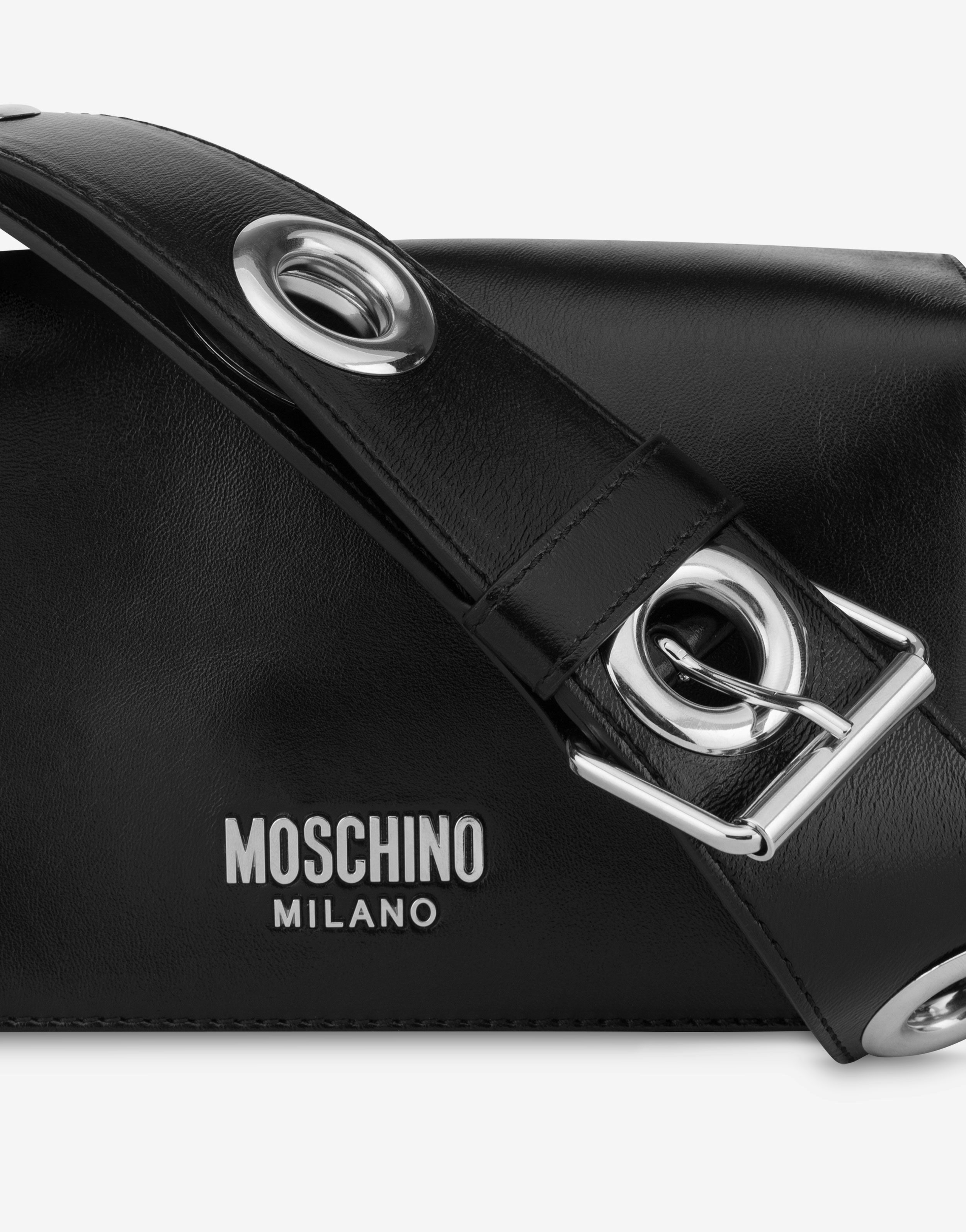 Moschino Eyelets patent leather crossbody bag 2