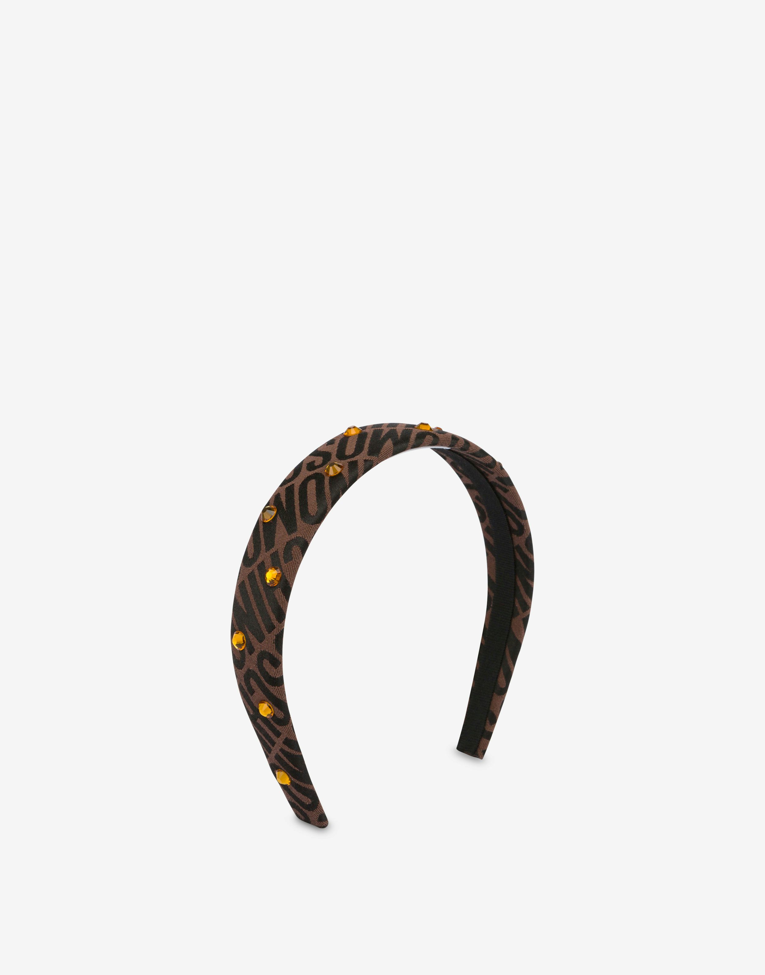Allover Logo headband with rhinestones 0