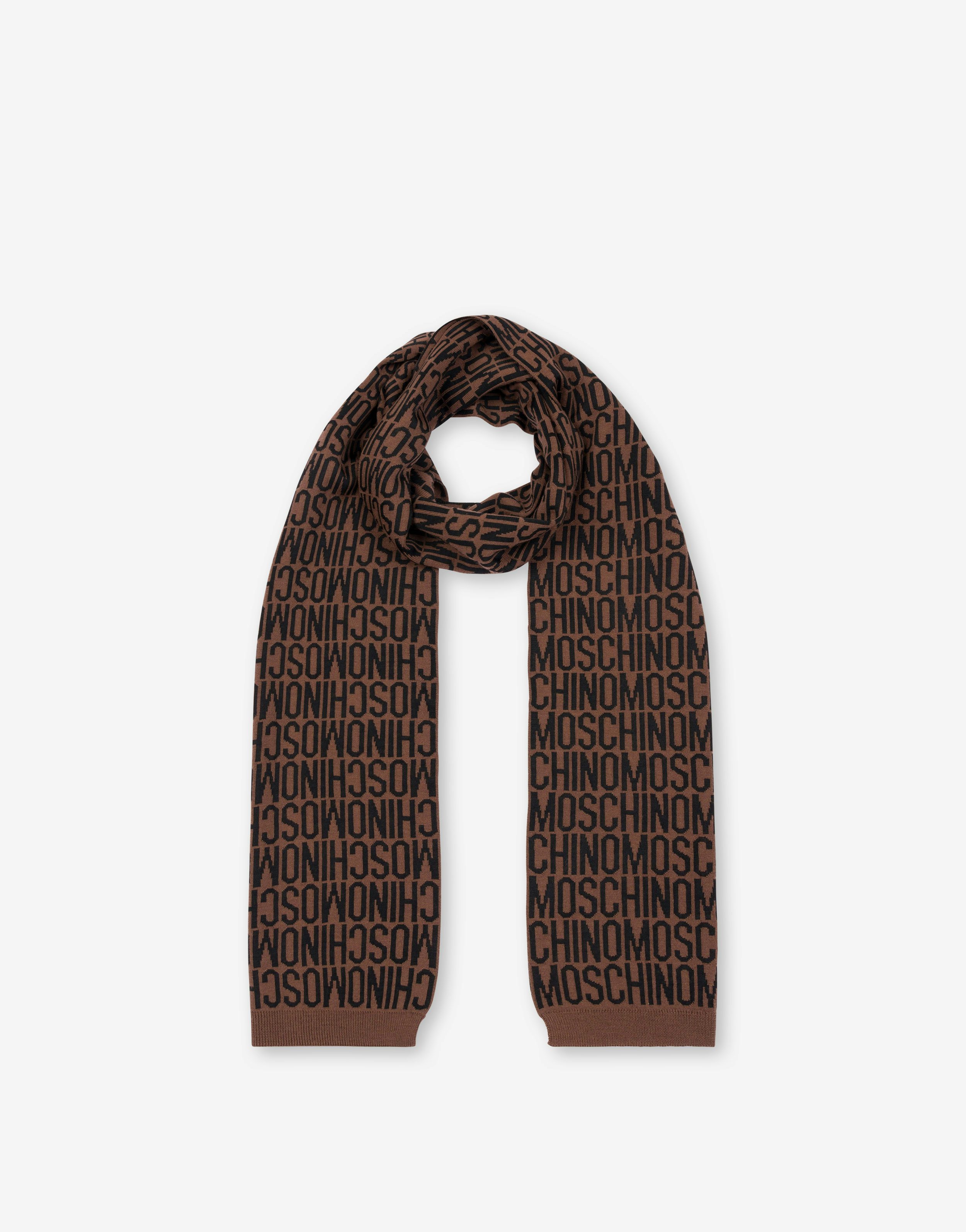 Allover Logo knit scarf 0