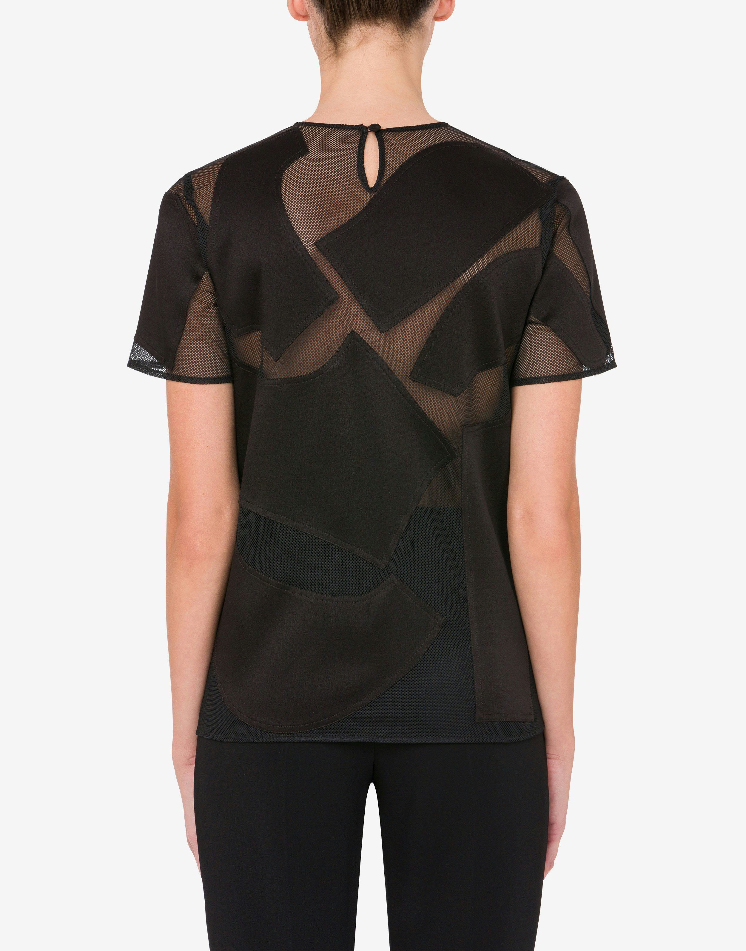 Mesh t-shirt with patches 1
