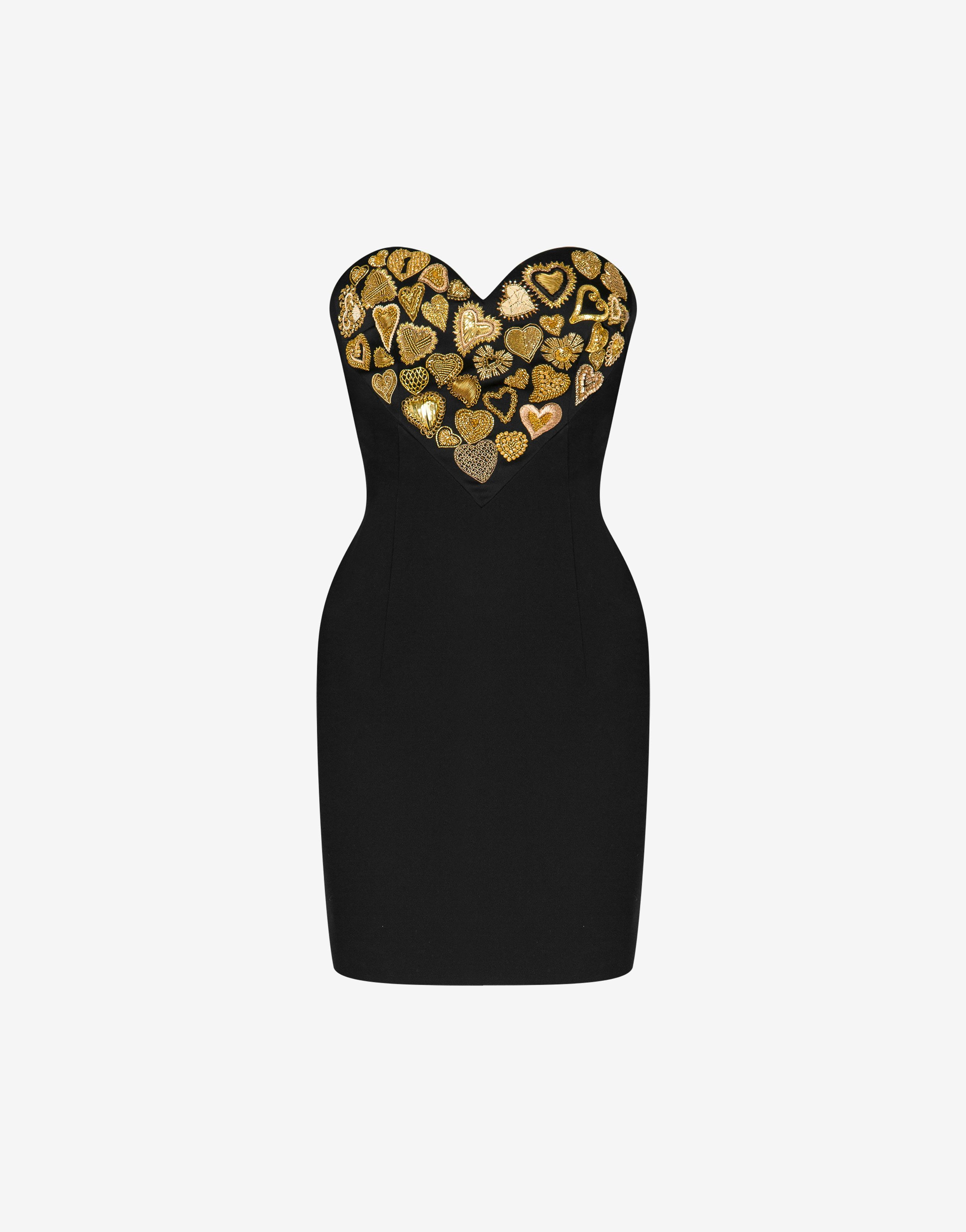 Abito bustier corto Embellished Hearts