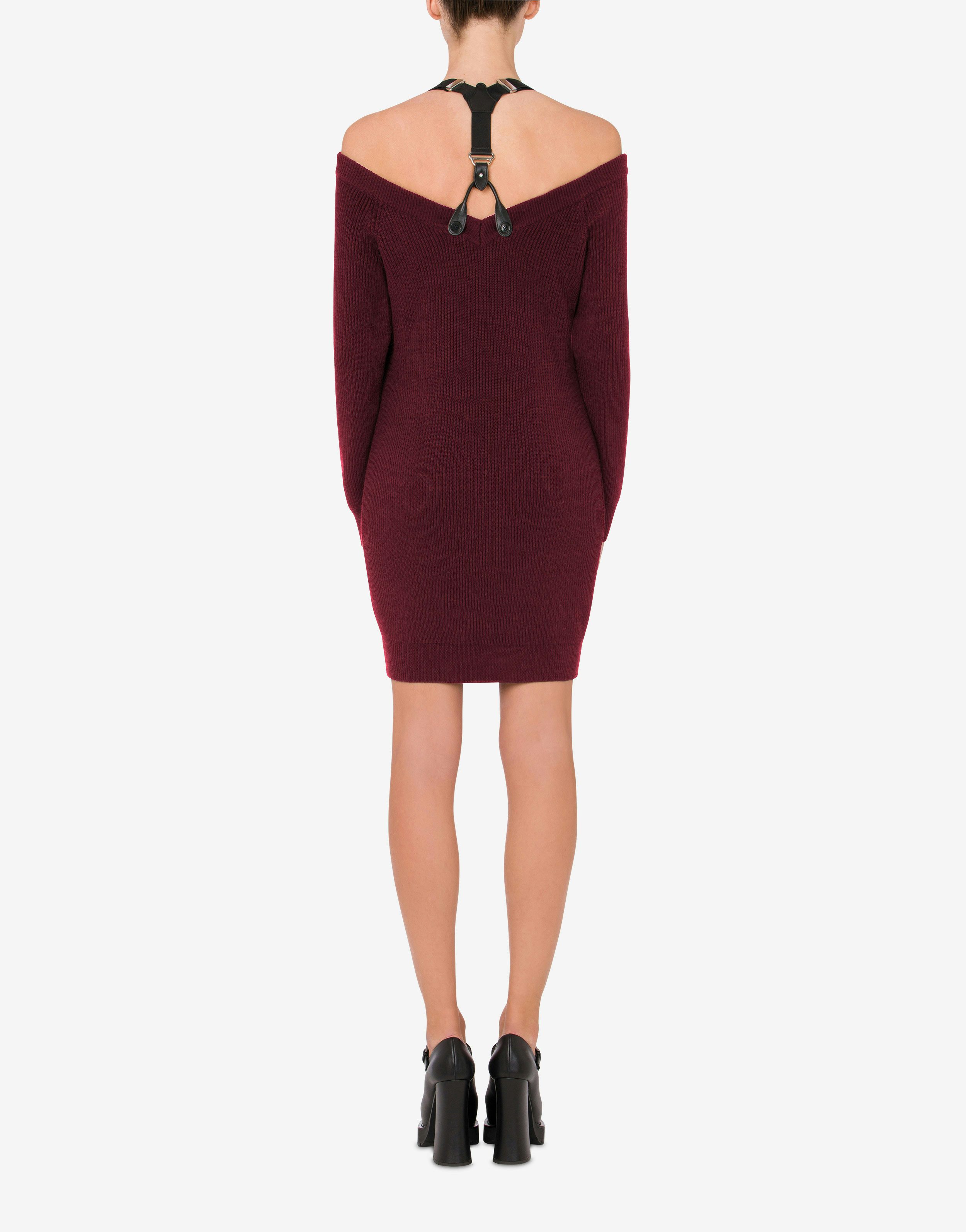 Wool dress with straps 1