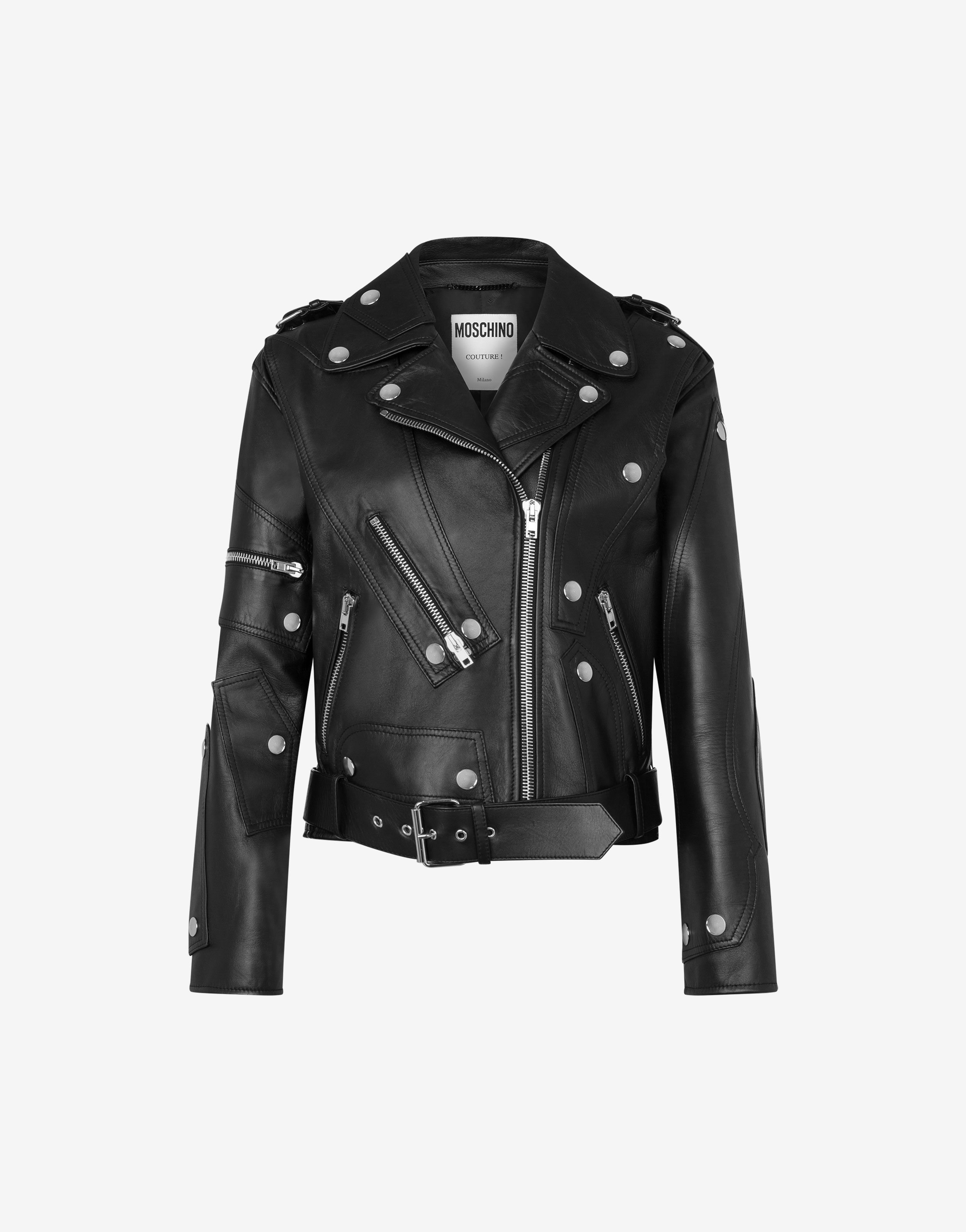 Sewing Details nappa leather biker
