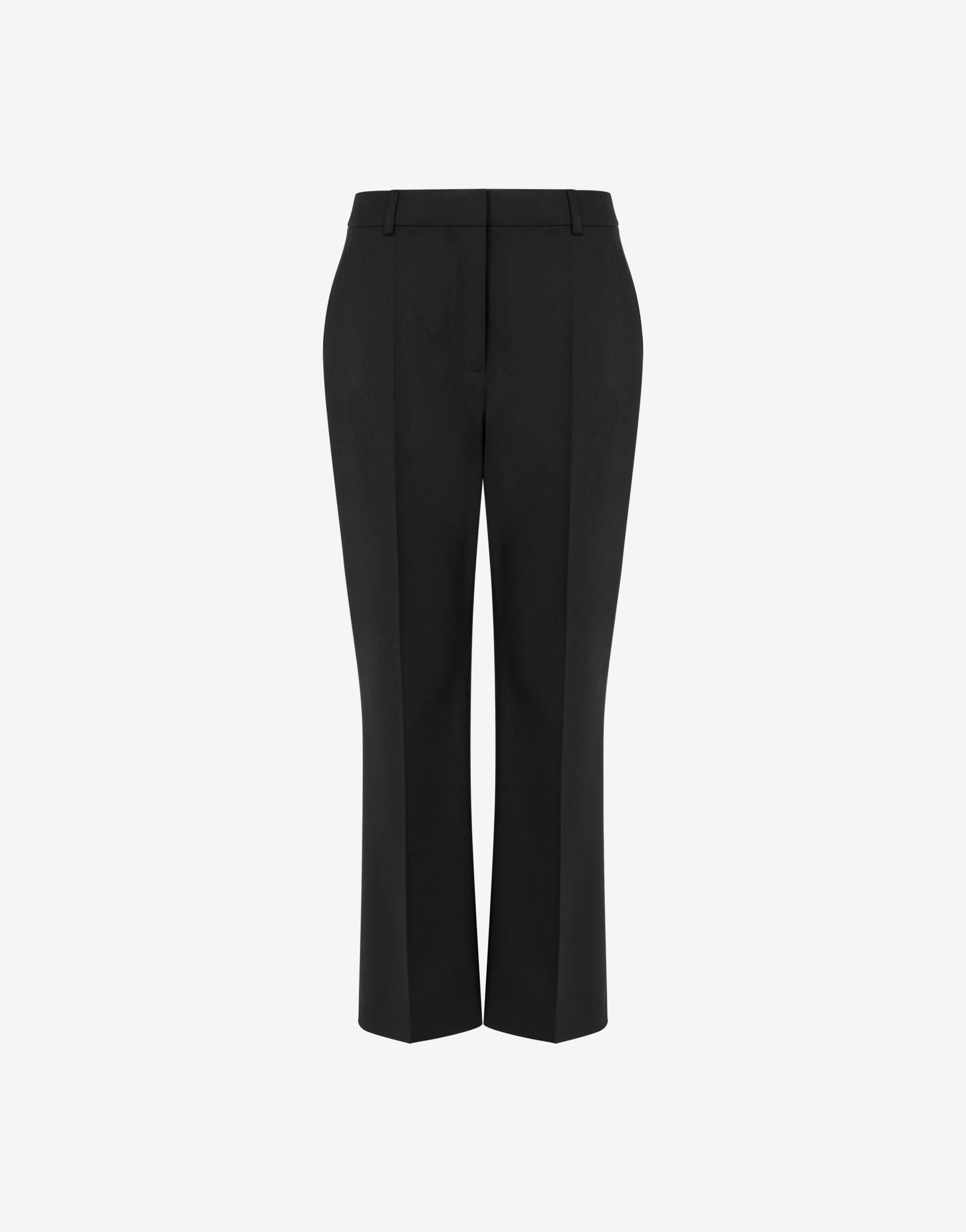 Stretch gabardine cropped trousers