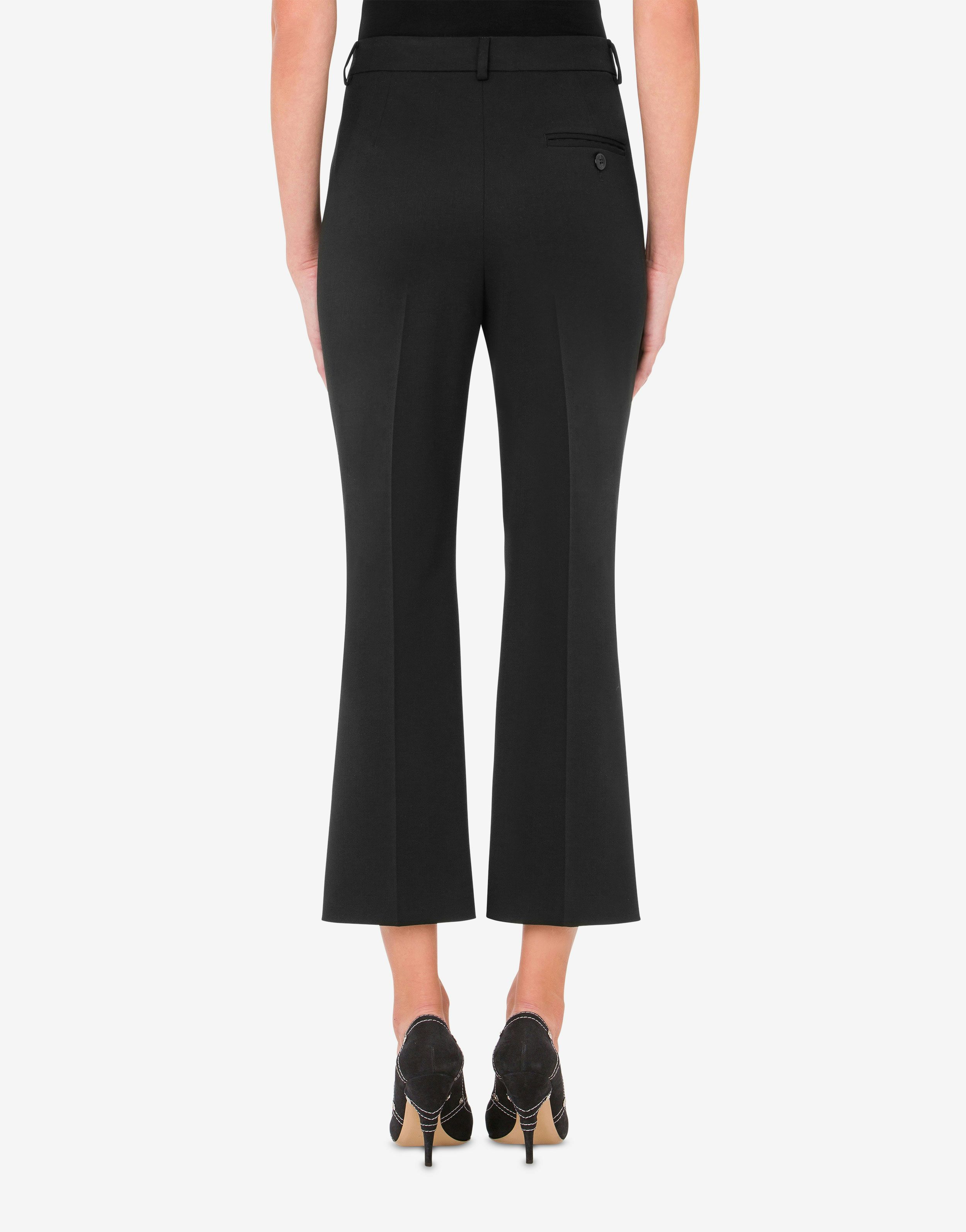 Stretch gabardine cropped trousers 1