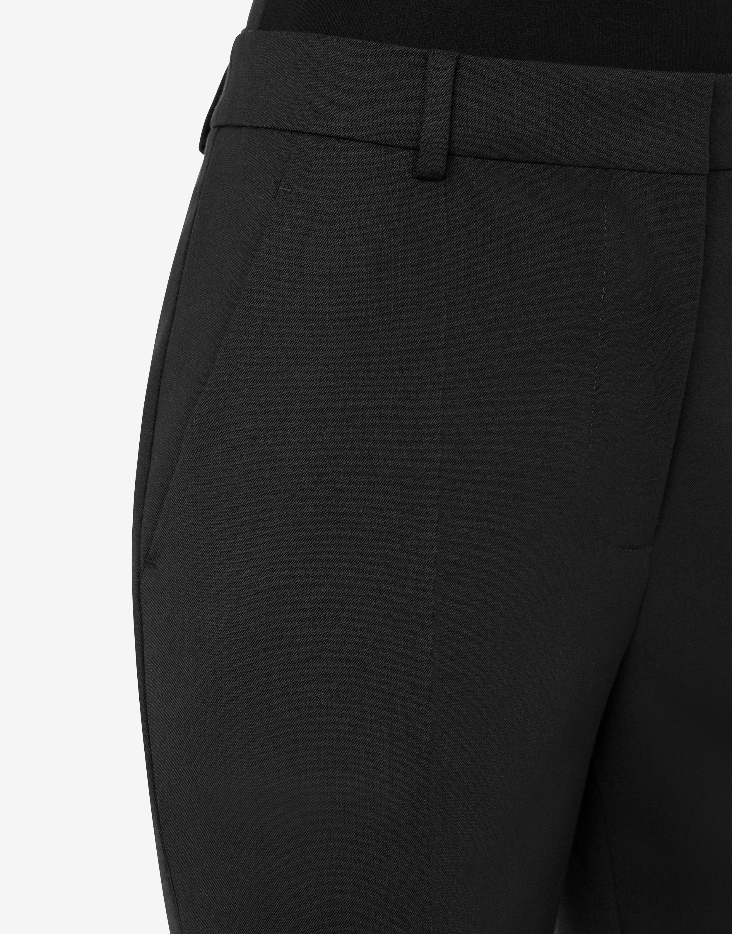Stretch gabardine cropped trousers 2