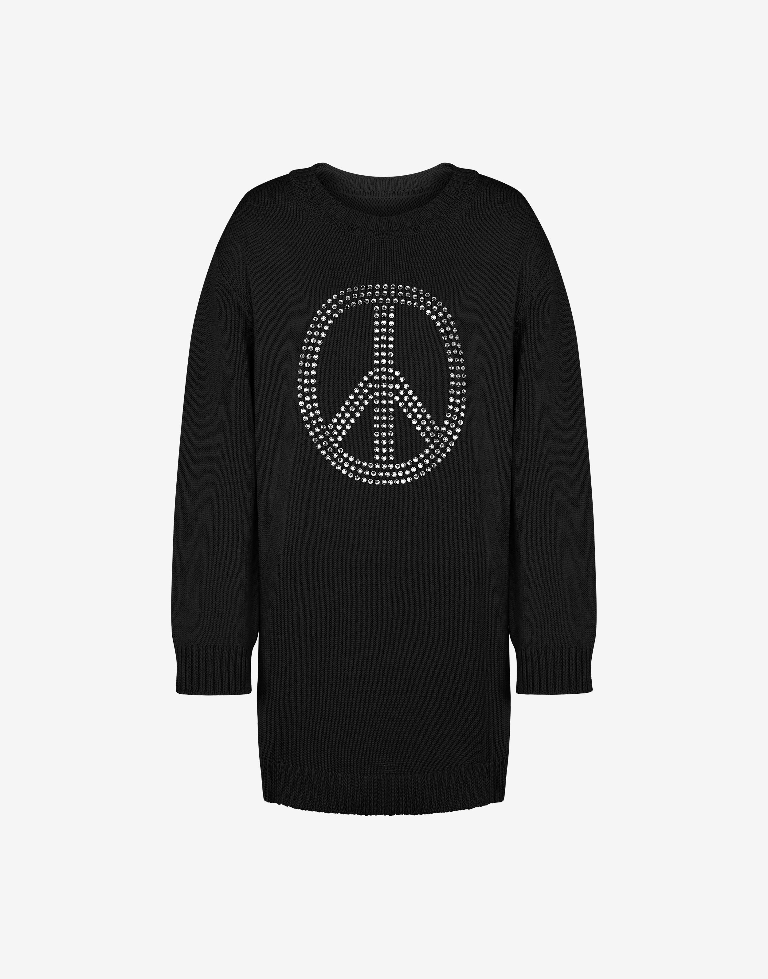 Peace Symbol wool blend dress