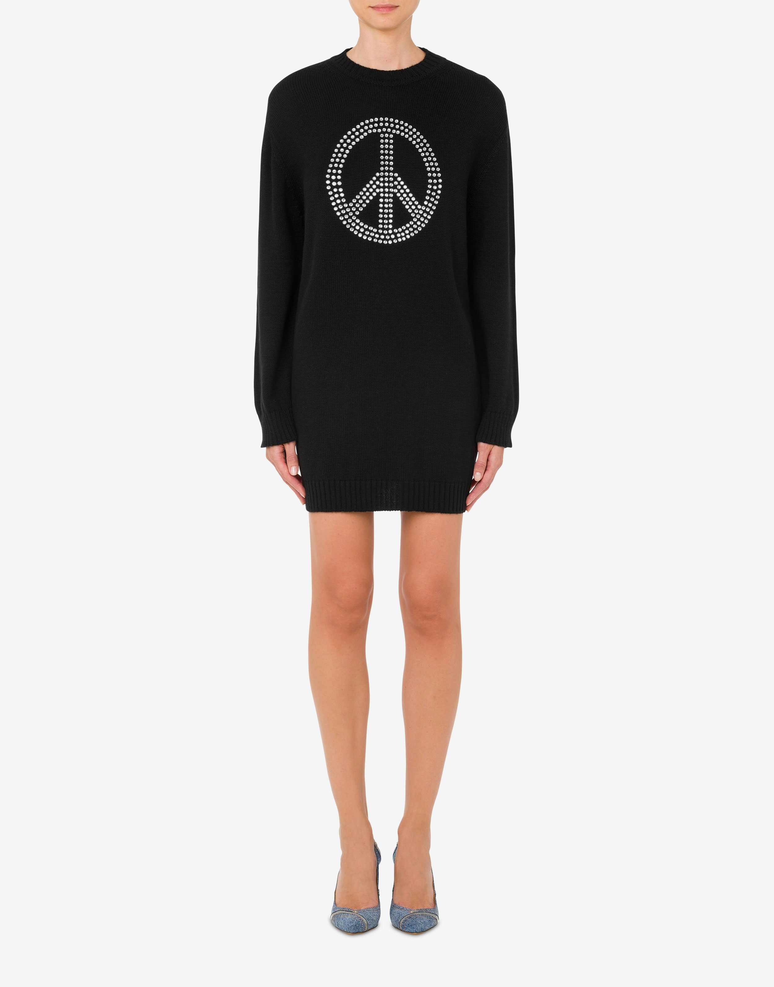 Peace Symbol wool blend dress 0