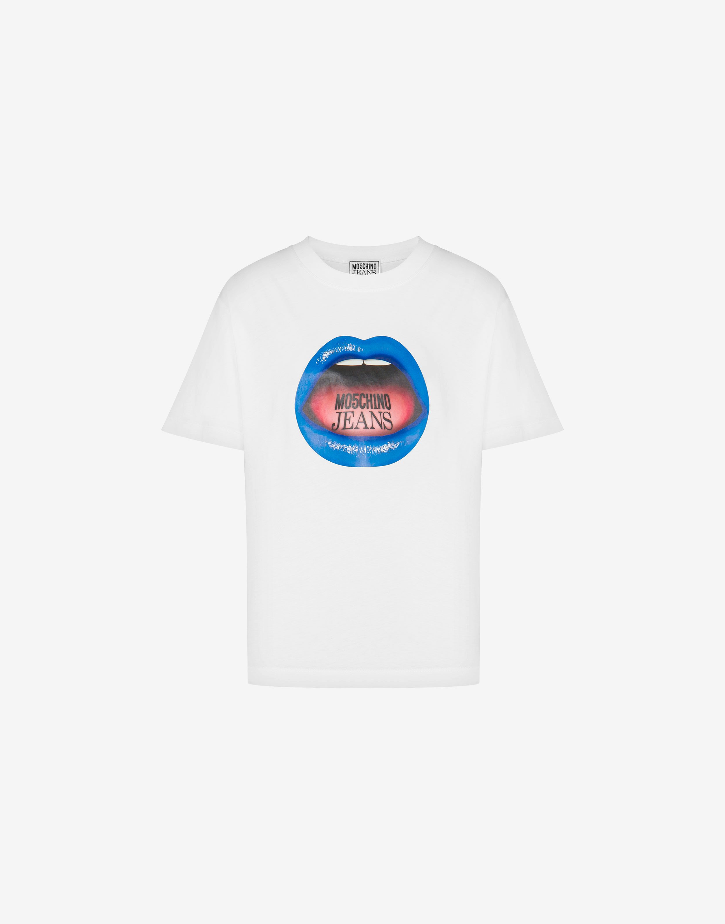 T-Shirt aus Jersey Mouth Print