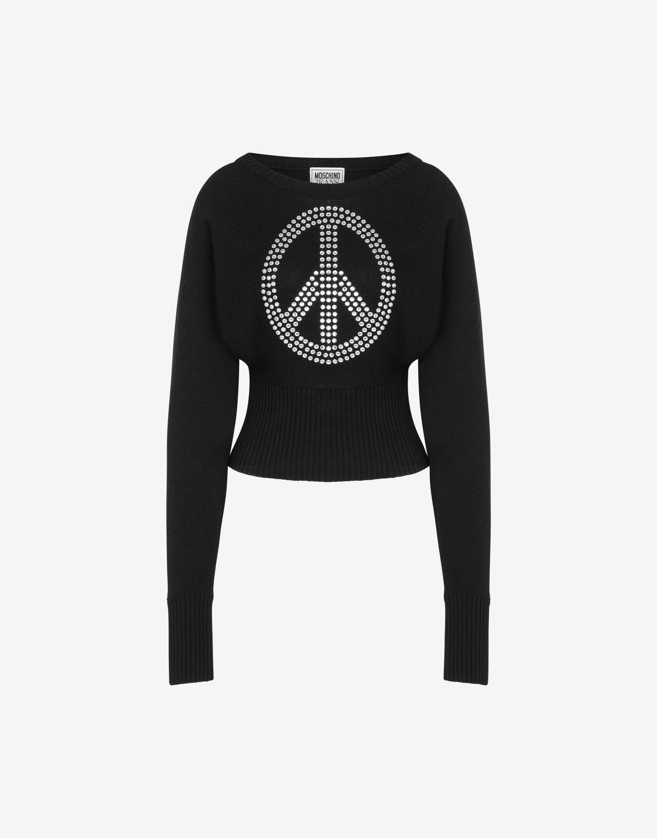 Pullover in misto lana Peace Symbol