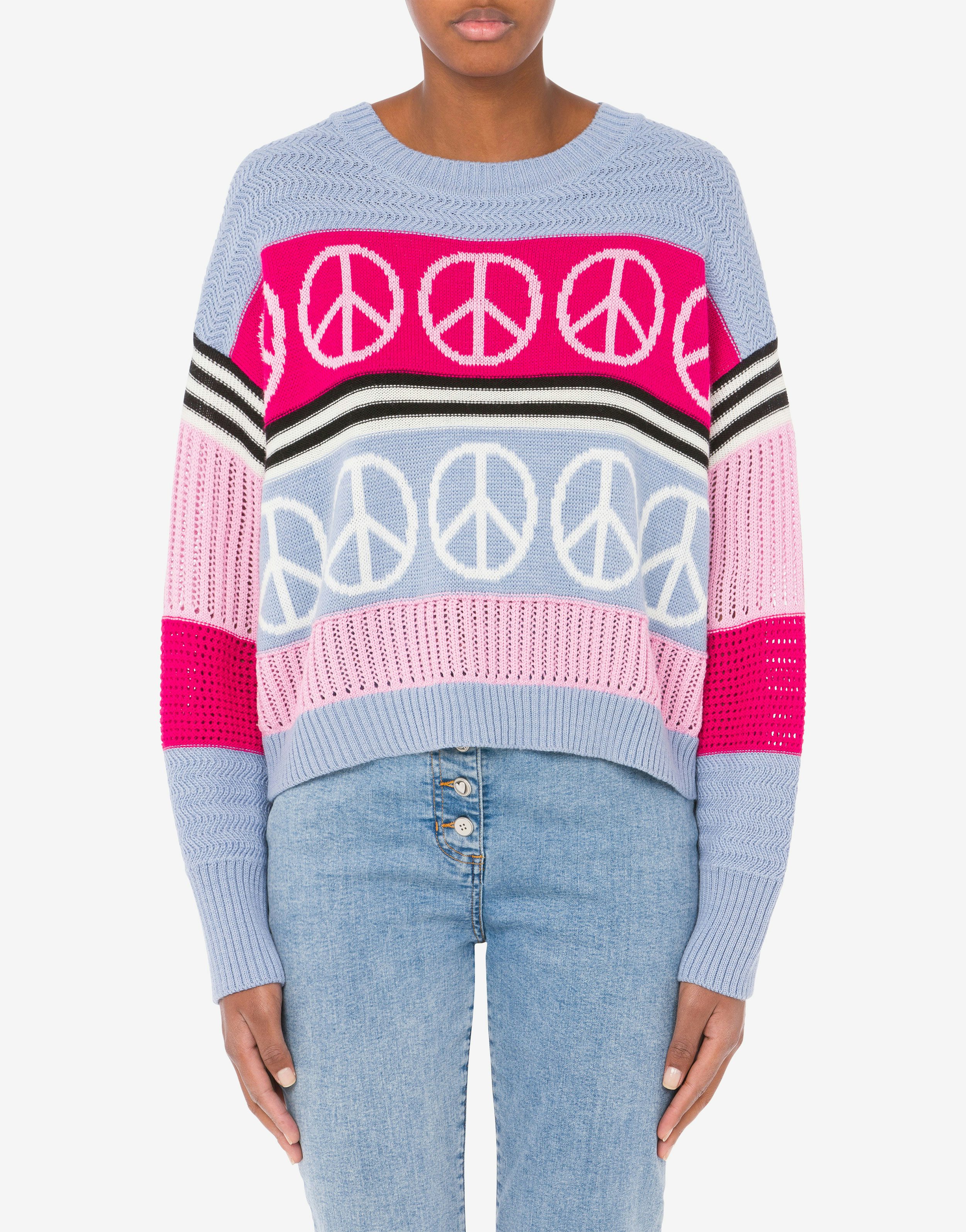 Pullover in misto lana Peace Symbols 0