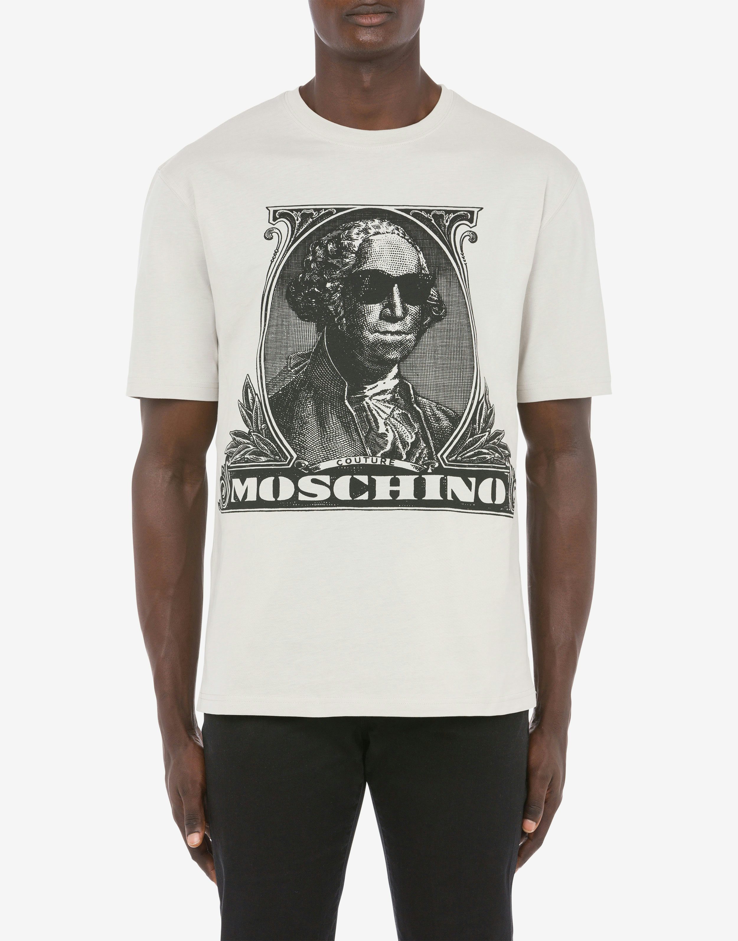 T-shirt en jersey biologique Moschino Dollar 0