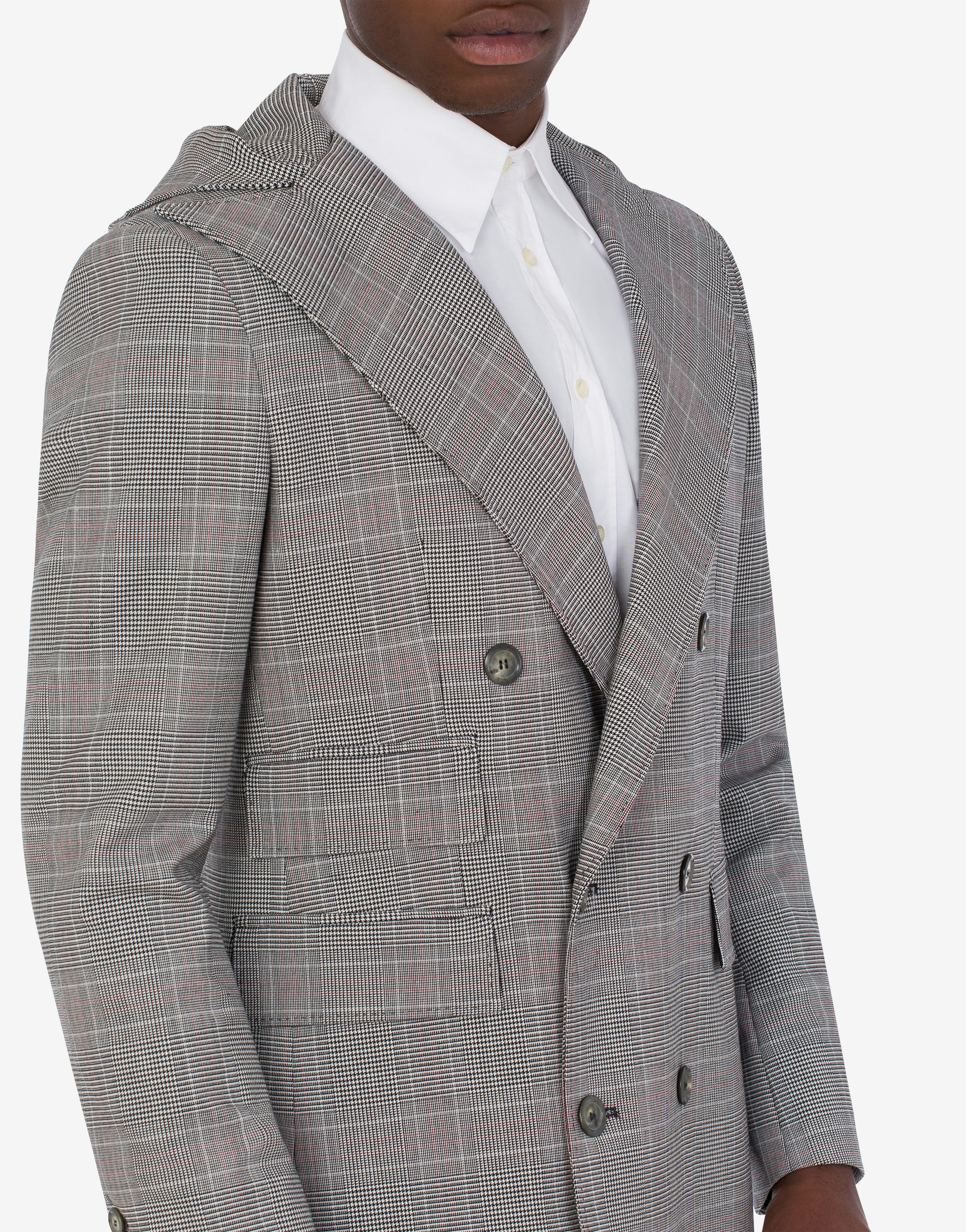 Zweireihiger Mantel im Glencheck-Stil 2