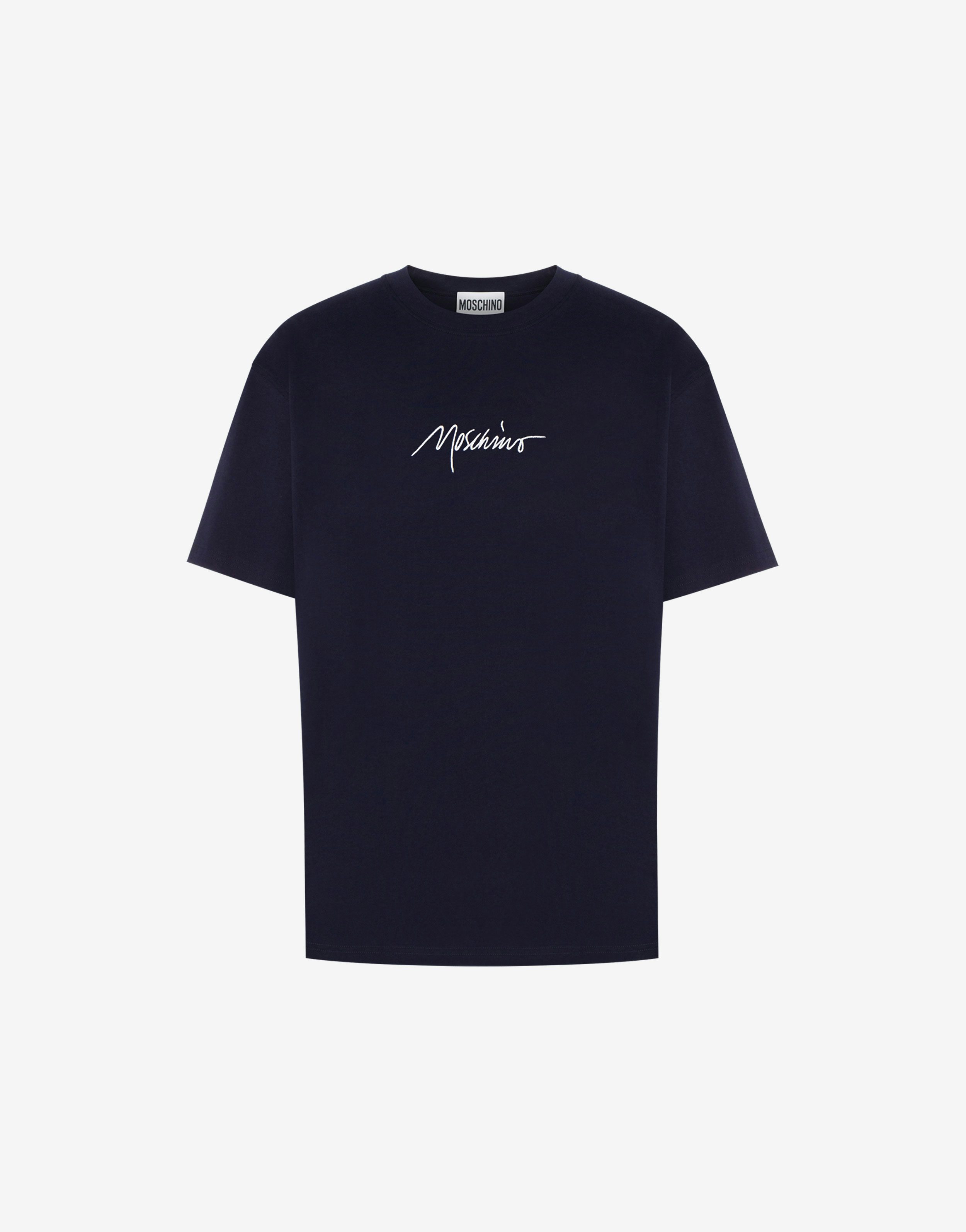 Logo Embroidery stretch jersey T-shirt