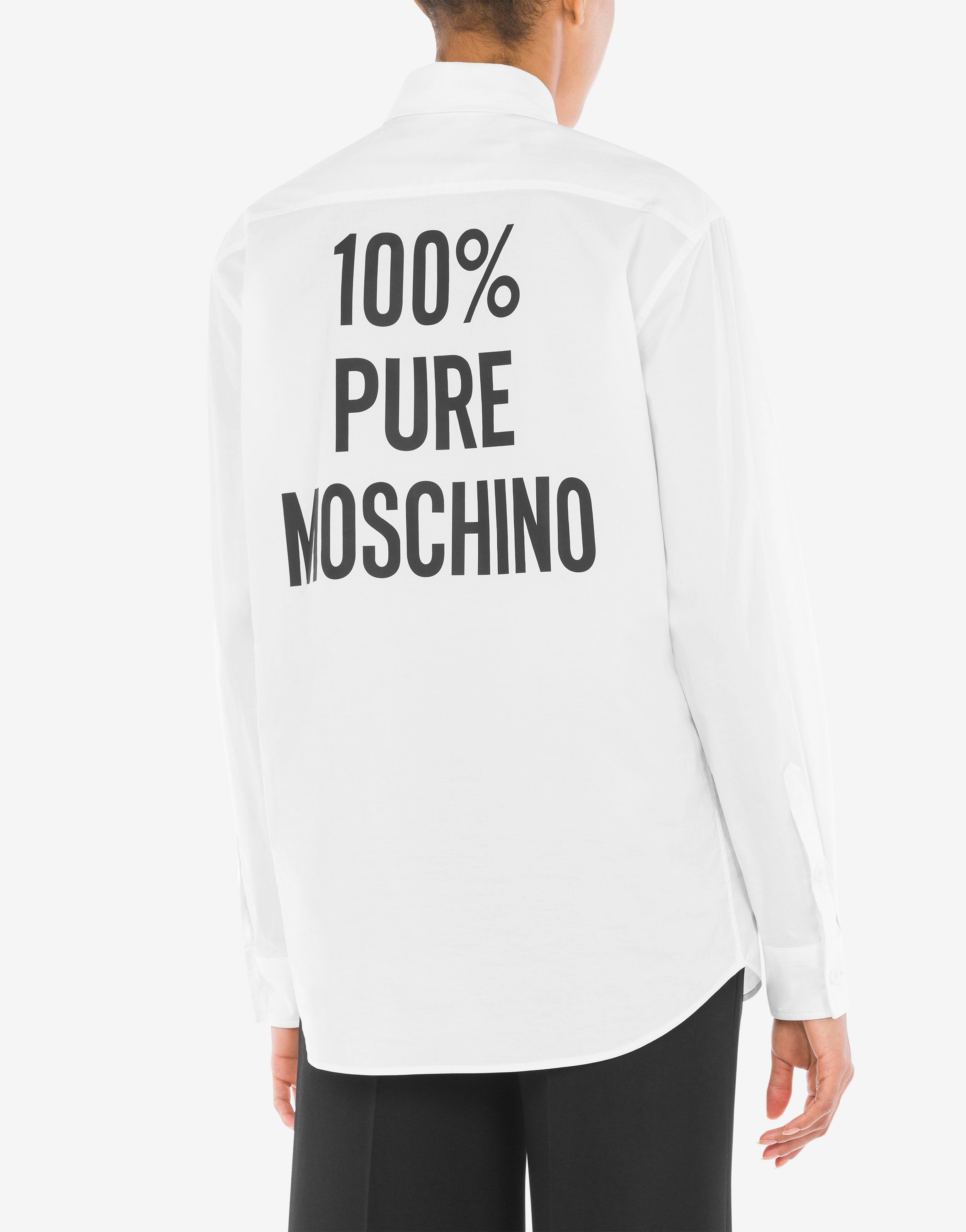 Camicia in popeline Pure Moschino Print 1