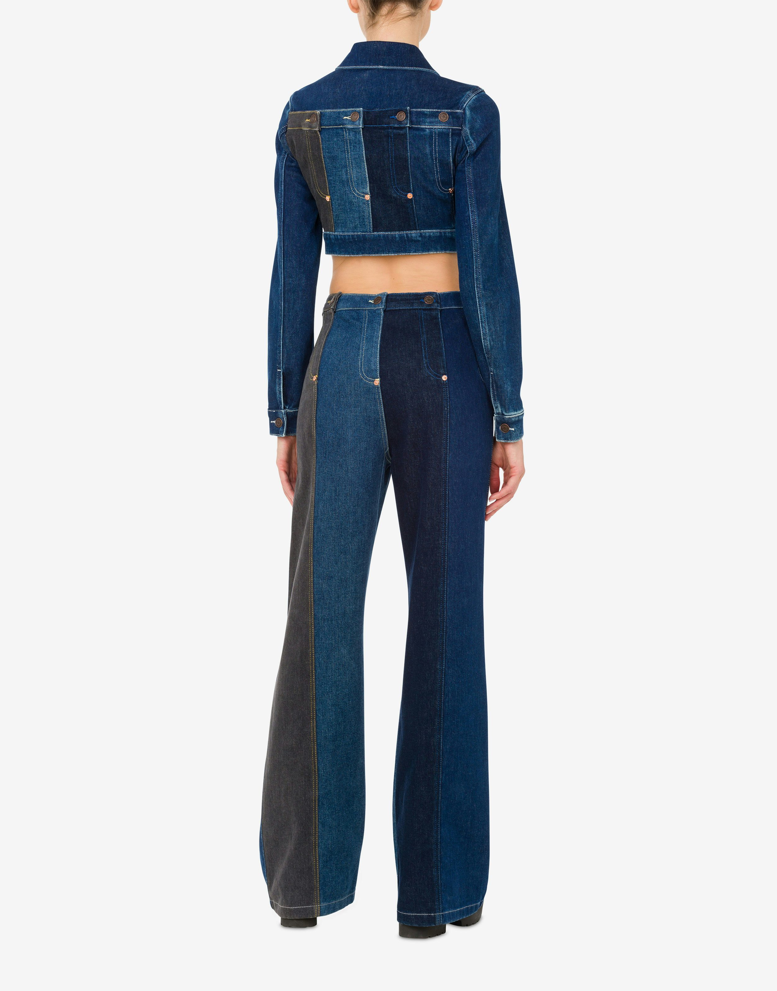 Giacca cropped Denim Patchwork 1
