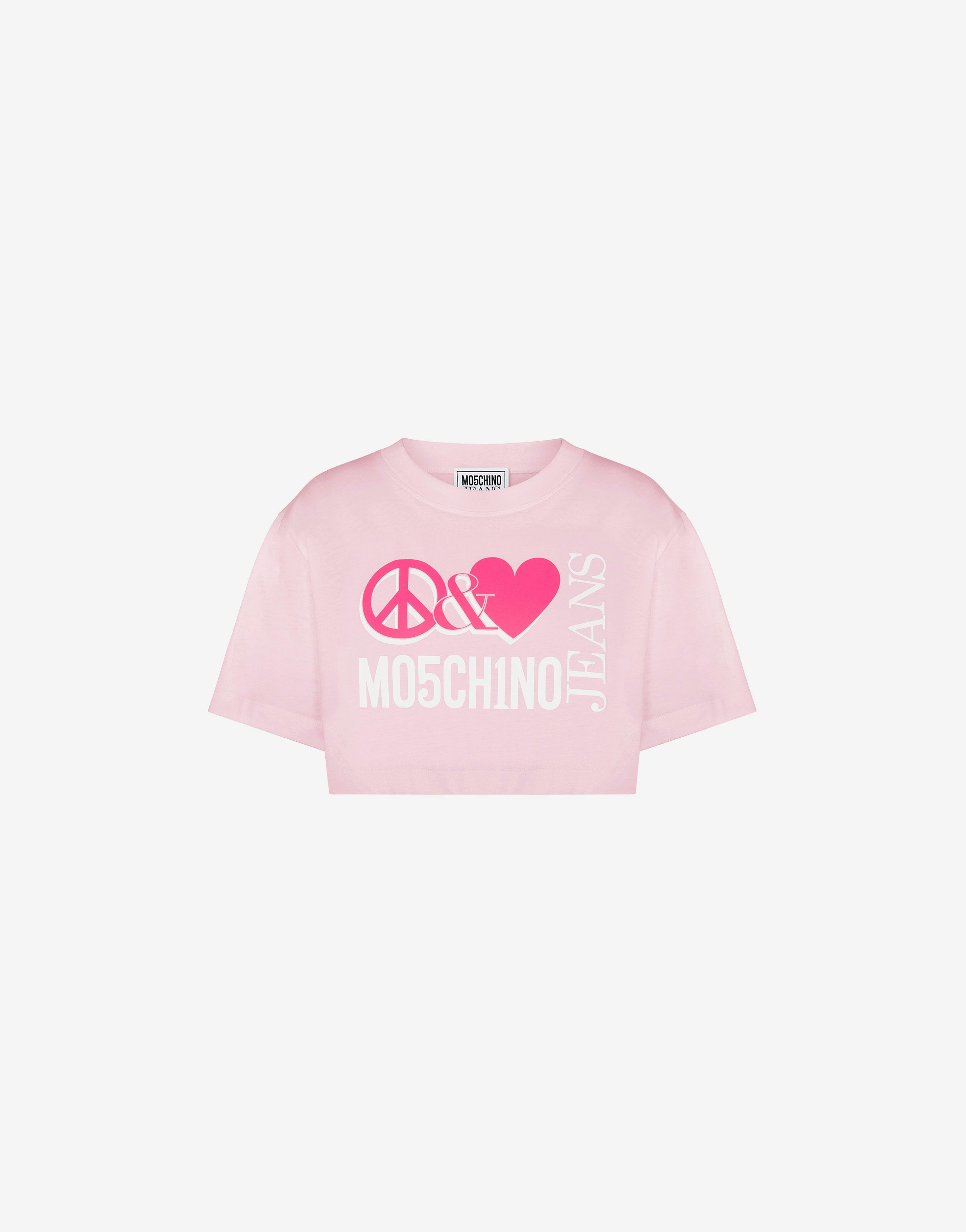 T-shirt cropped Peace & Love Logo
