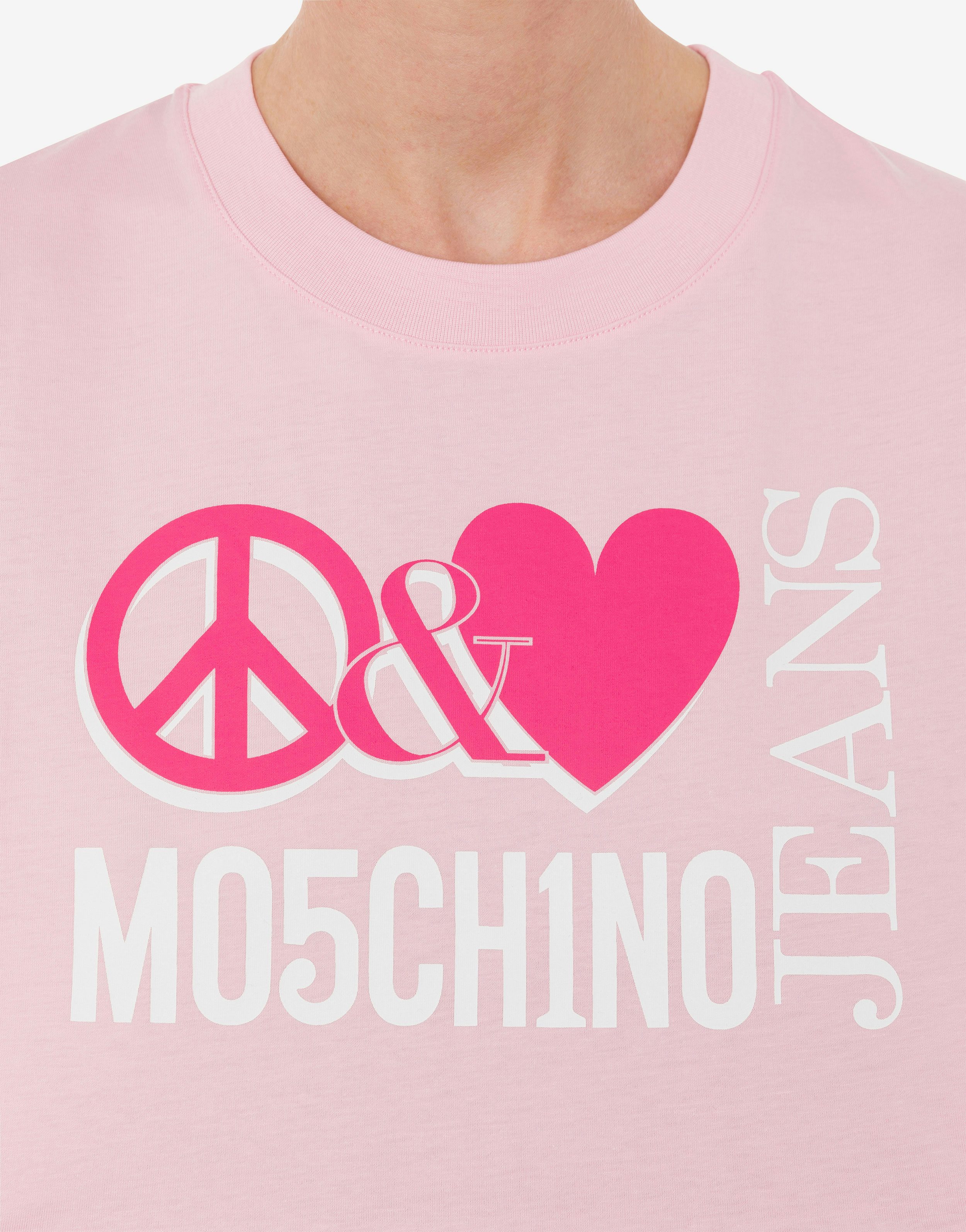 T-shirt cropped Peace & Love Logo 2