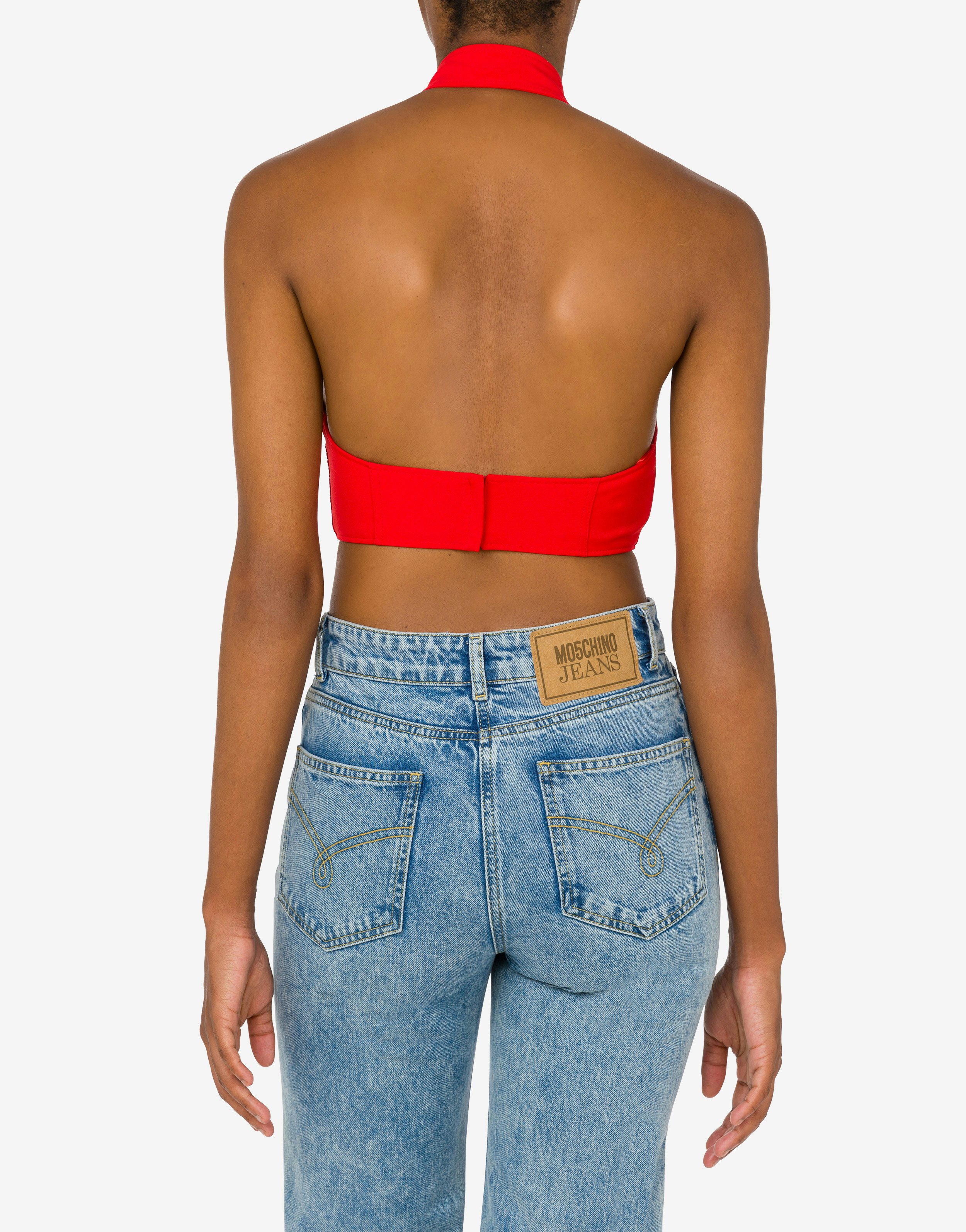 Crop top in cady Logo Patch 1