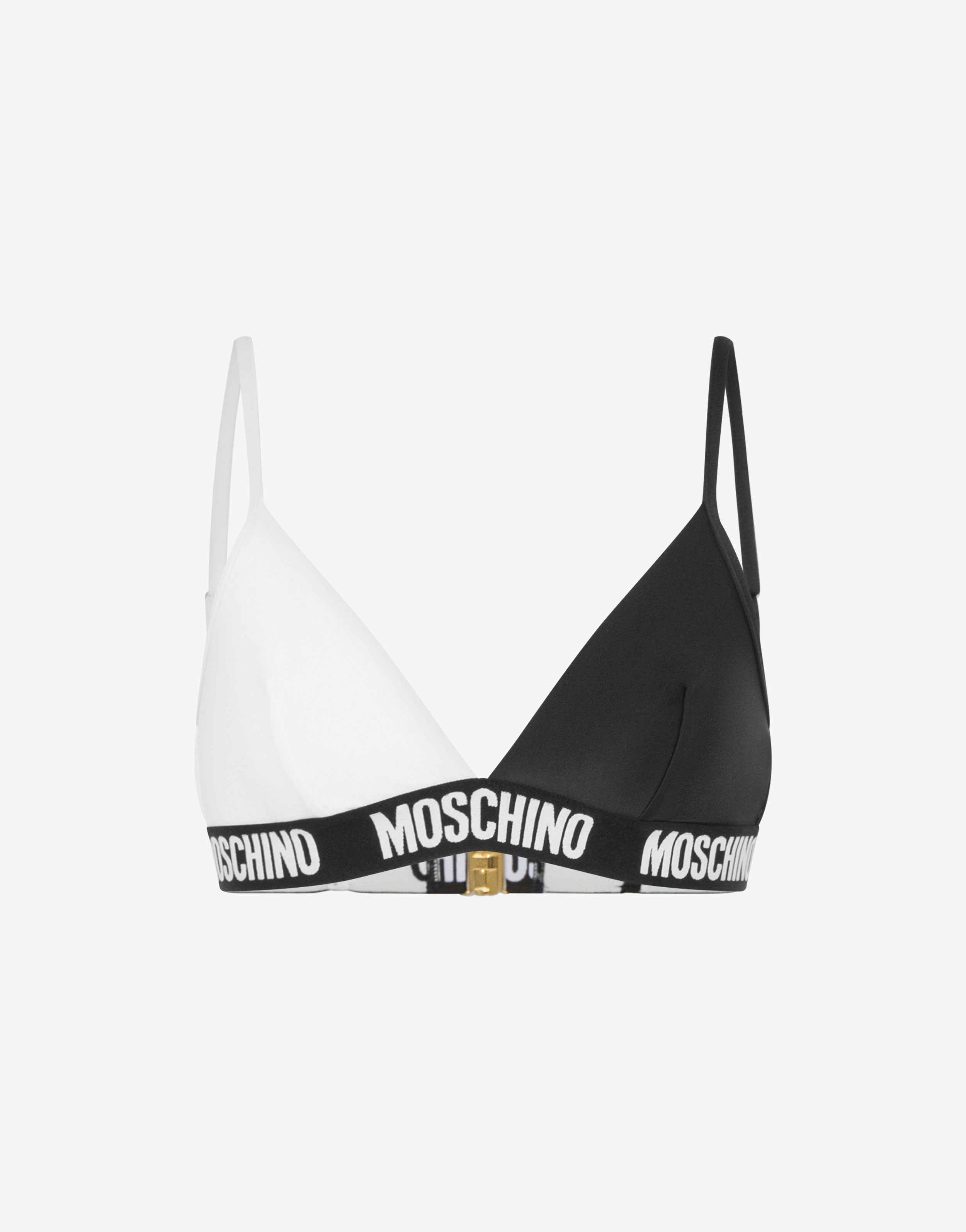 Logo Band Two-tone Bikini Top 