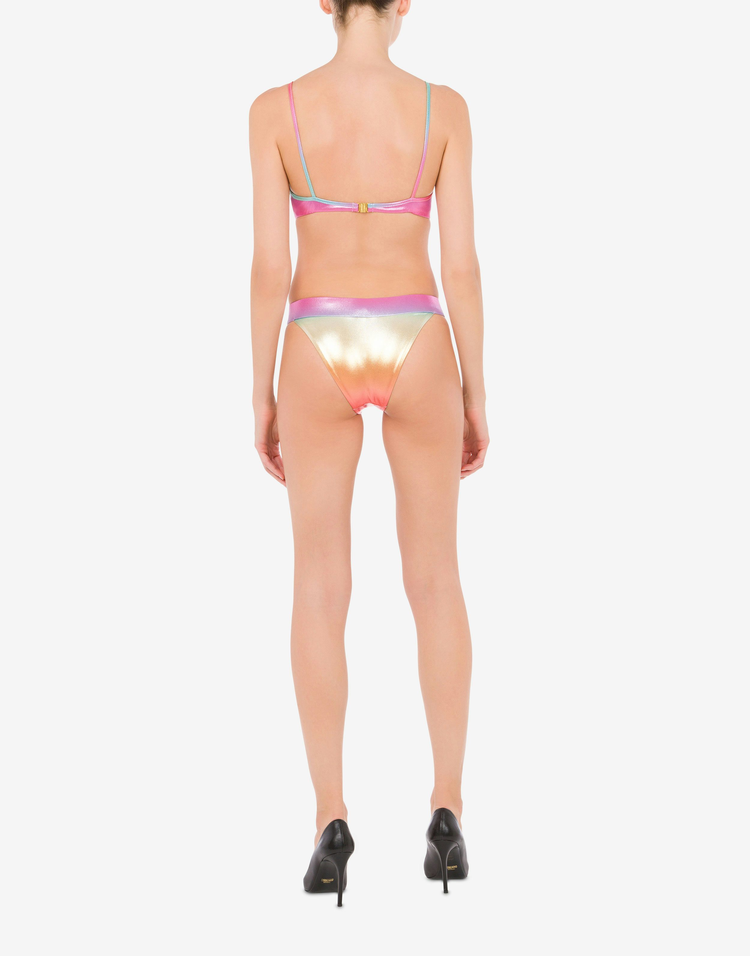 Shiny Rainbow lycra bikini bottoms 6