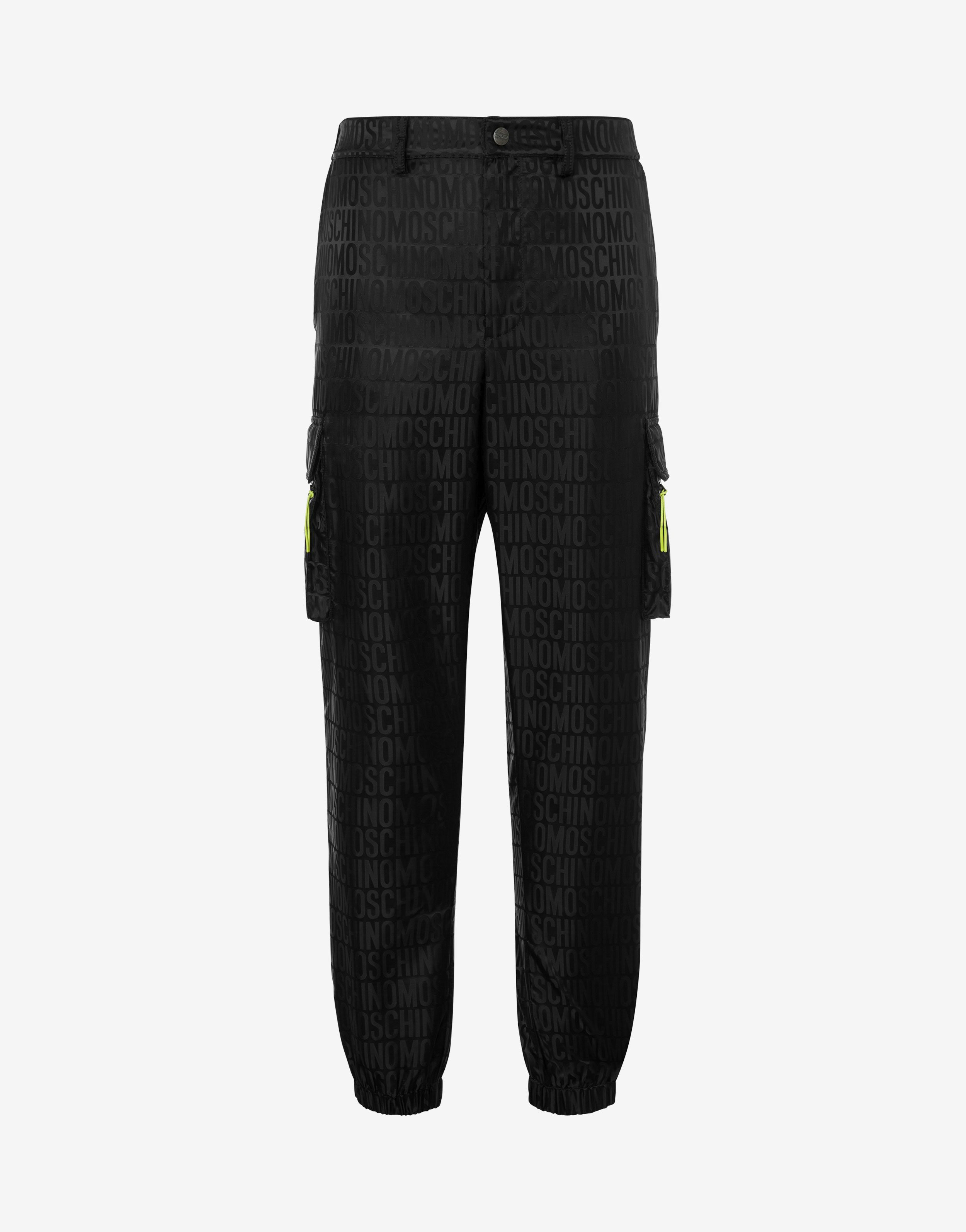 Allover Logo lightweight nylon trousers