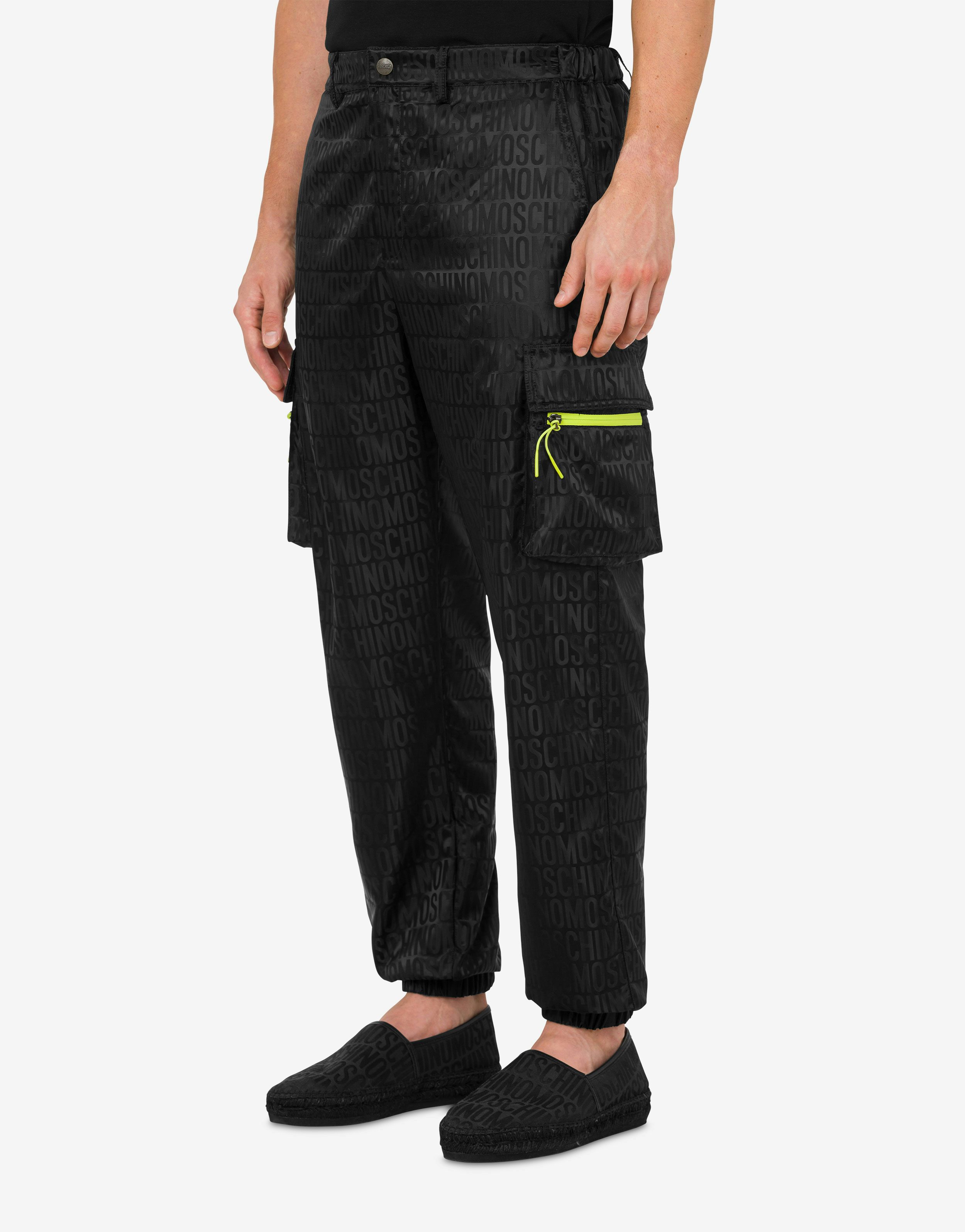 Allover Logo lightweight nylon trousers 0