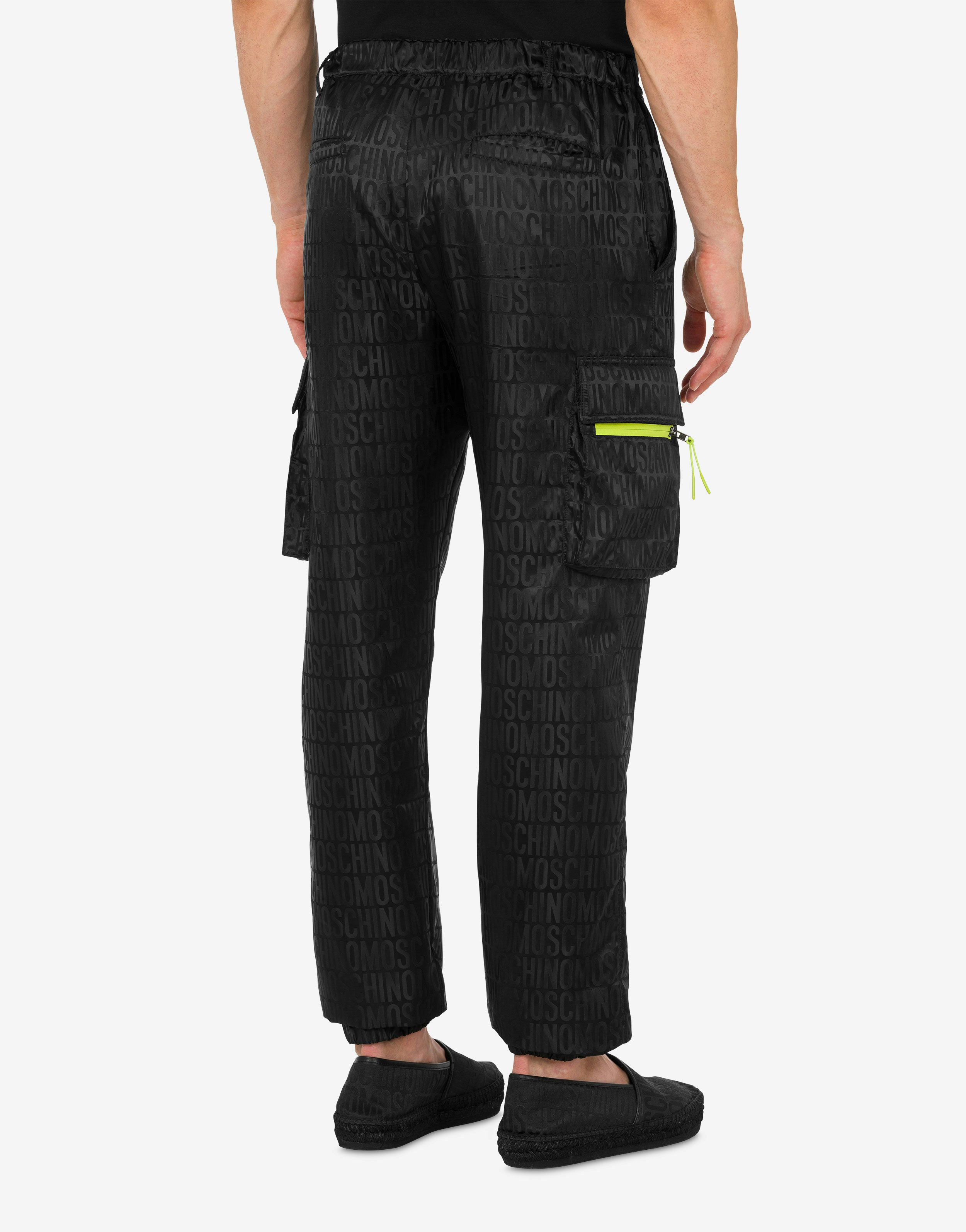 Allover Logo lightweight nylon trousers 1