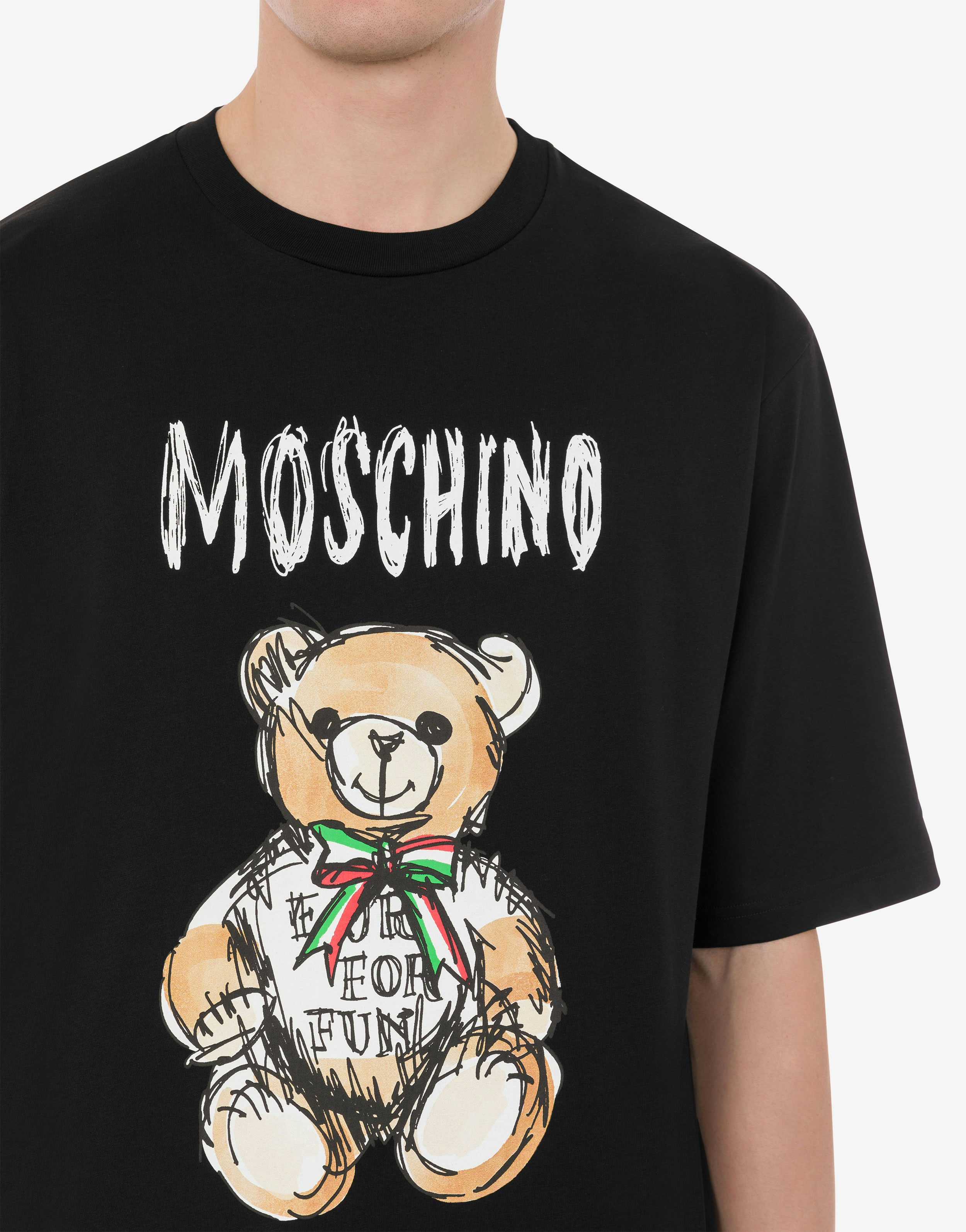 T-shirt in jersey organico Drawn Teddy Bear 2