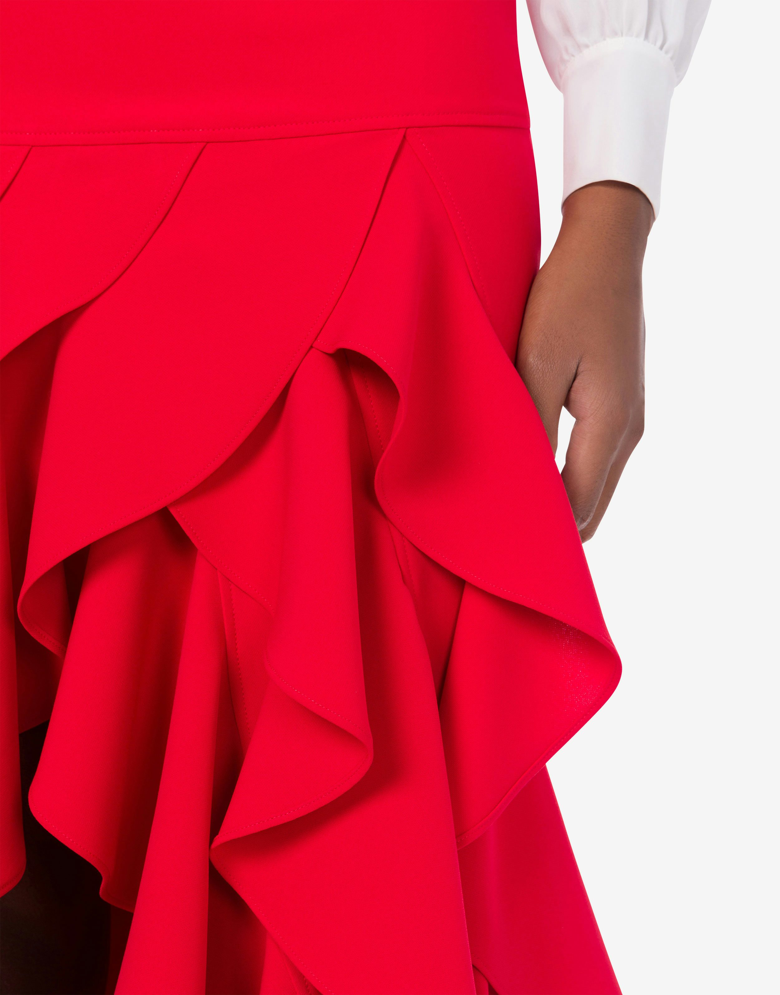 Skirt in crepe with ruffles 3