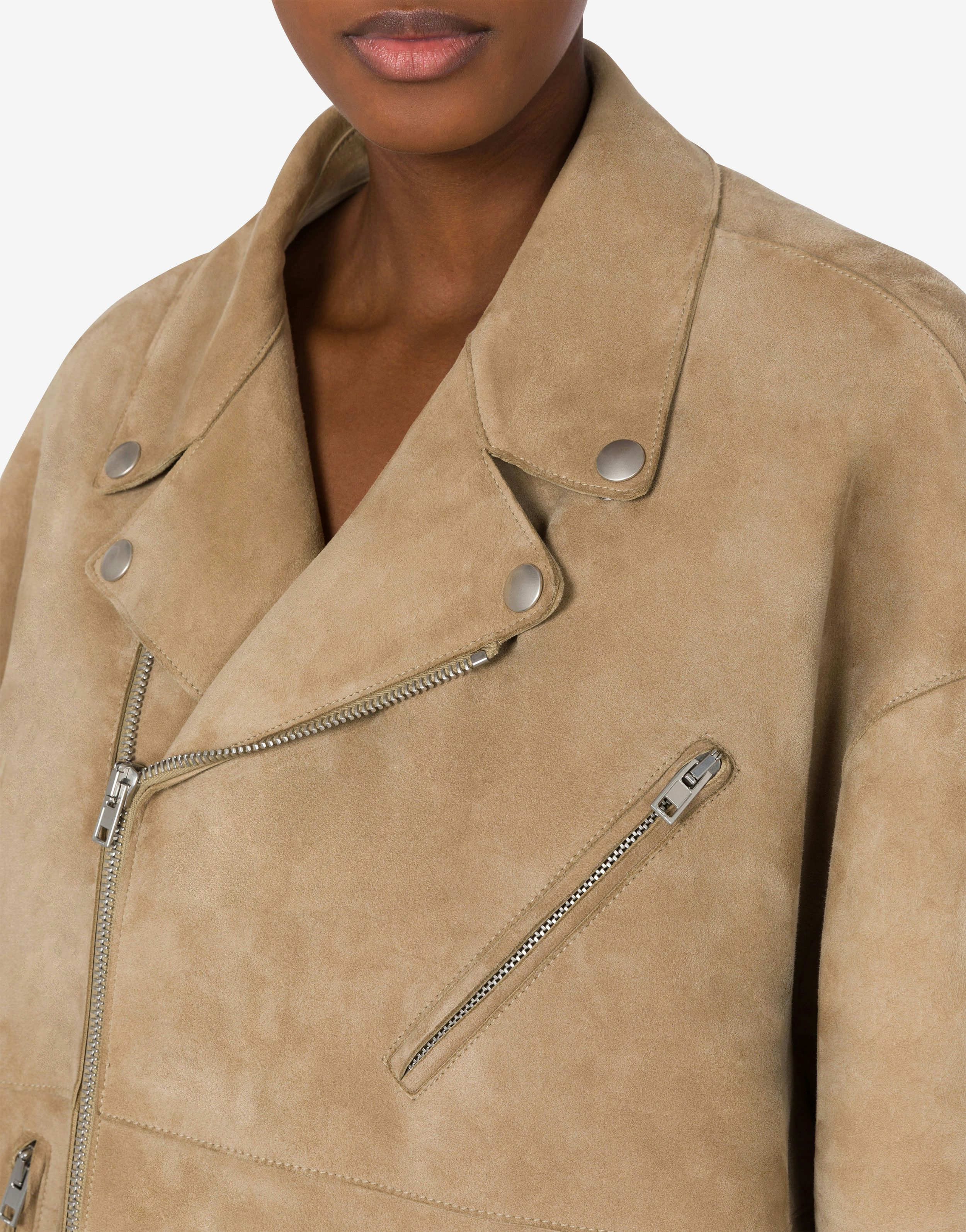 Oversize Biker jacket in suede 3